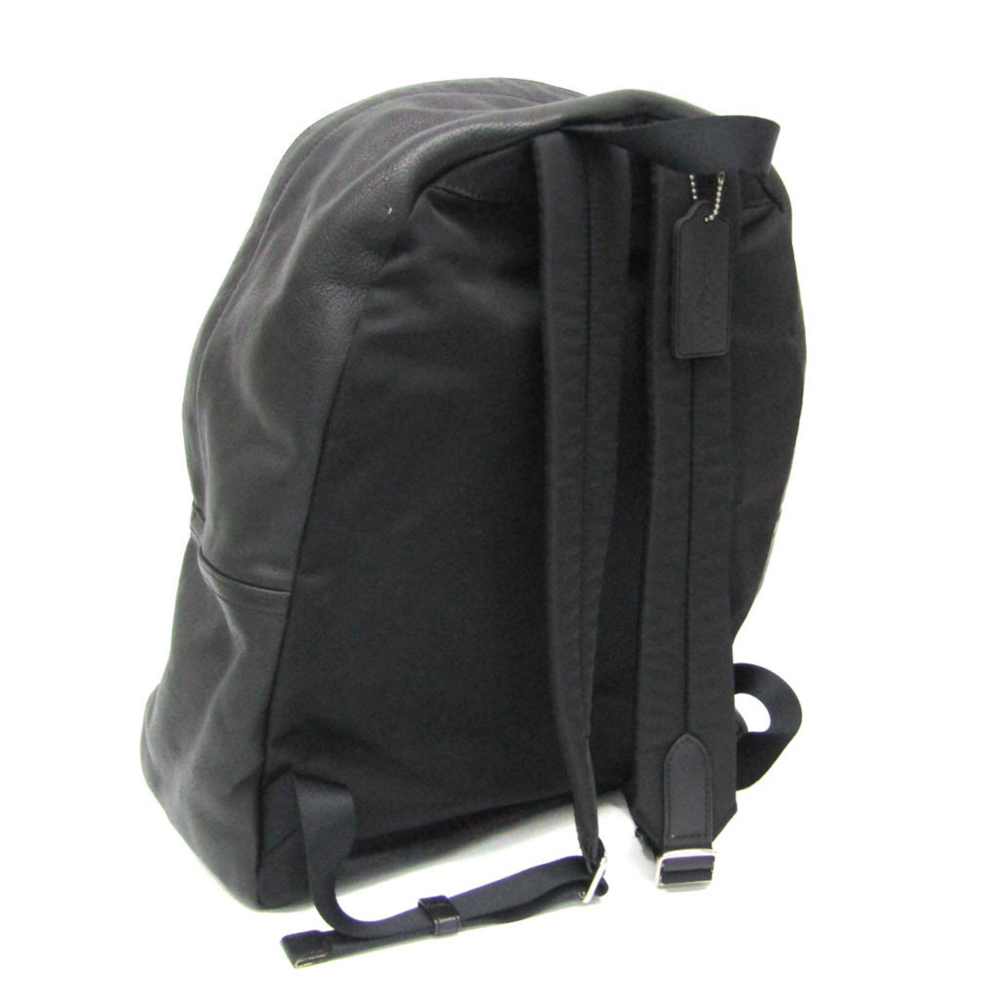 Coach Coach Campus Backpack F71755 Men's Nylon,Leather Backpack Black,Dark Khaki Size ONE SIZE - 2 Thumbnail