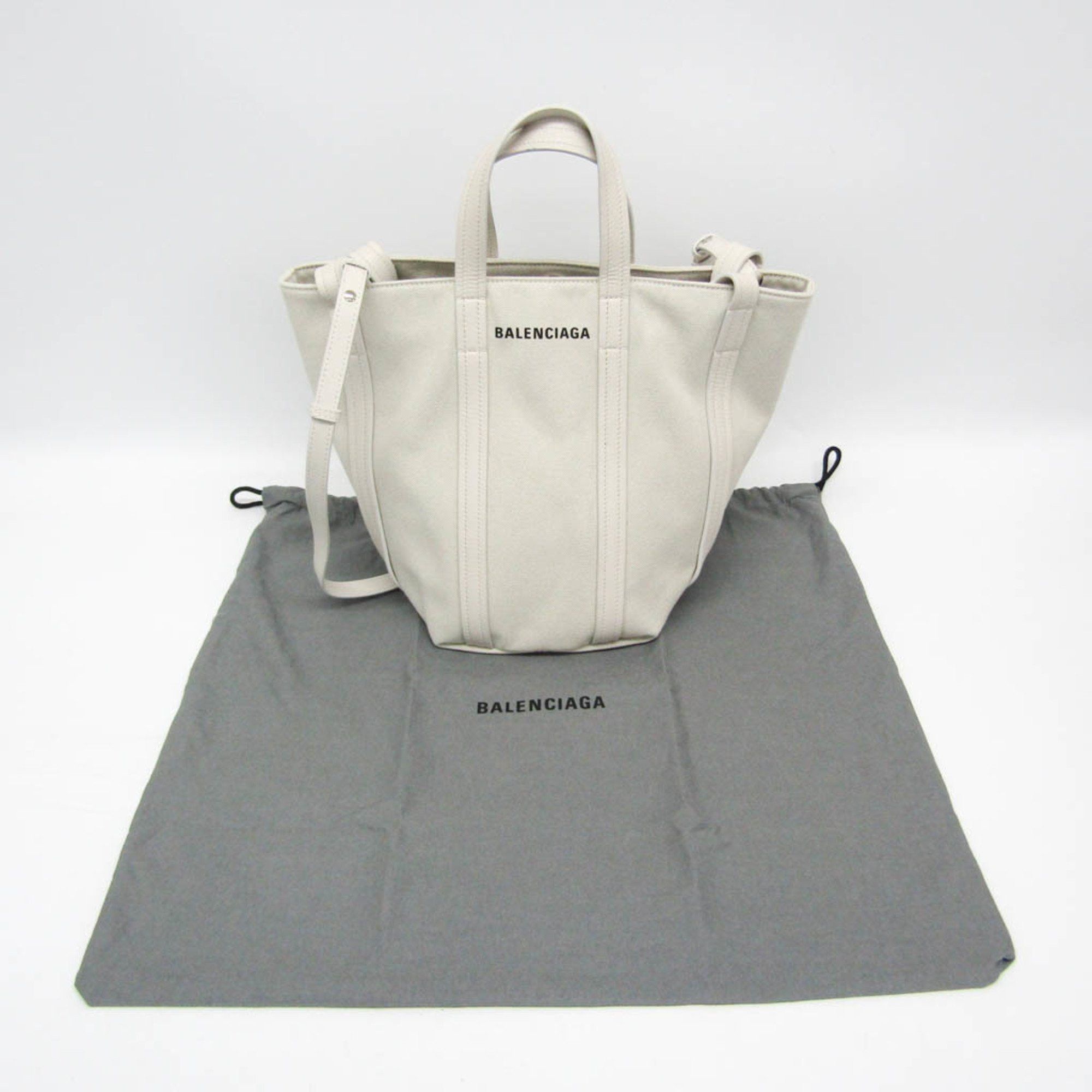 Balenciaga Balenciaga EVERYDAY 2.0 SMALL SORTH SOUTH 672791 Women's Canvas,Leather Handbag,Shoulder Bag White Size ONE SIZE - 4 Thumbnail