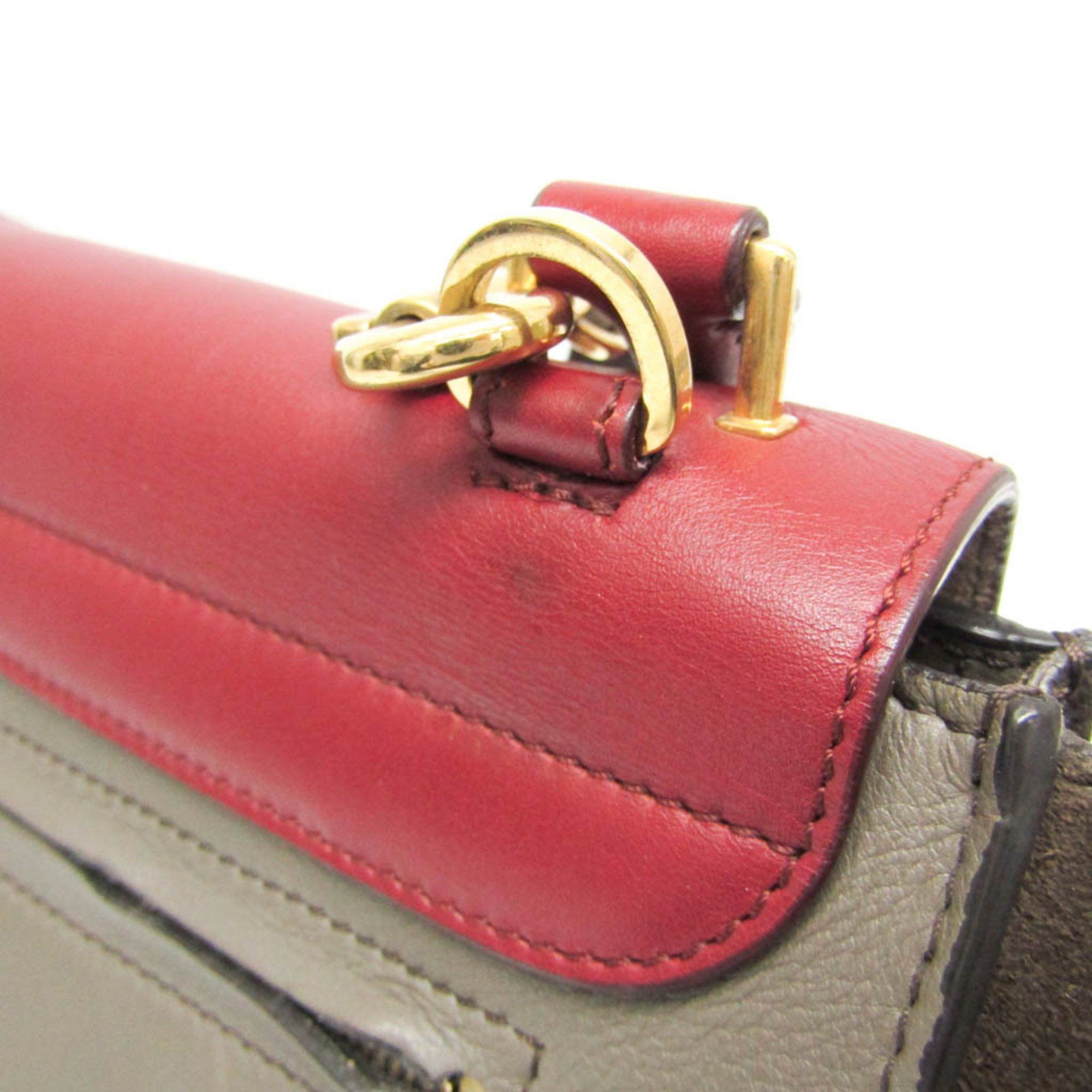 Celine Celine Trapeze Women's Leather,Suede Handbag,Shoulder Bag Brown,Gray,Red Color Size ONE SIZE - 7 Thumbnail