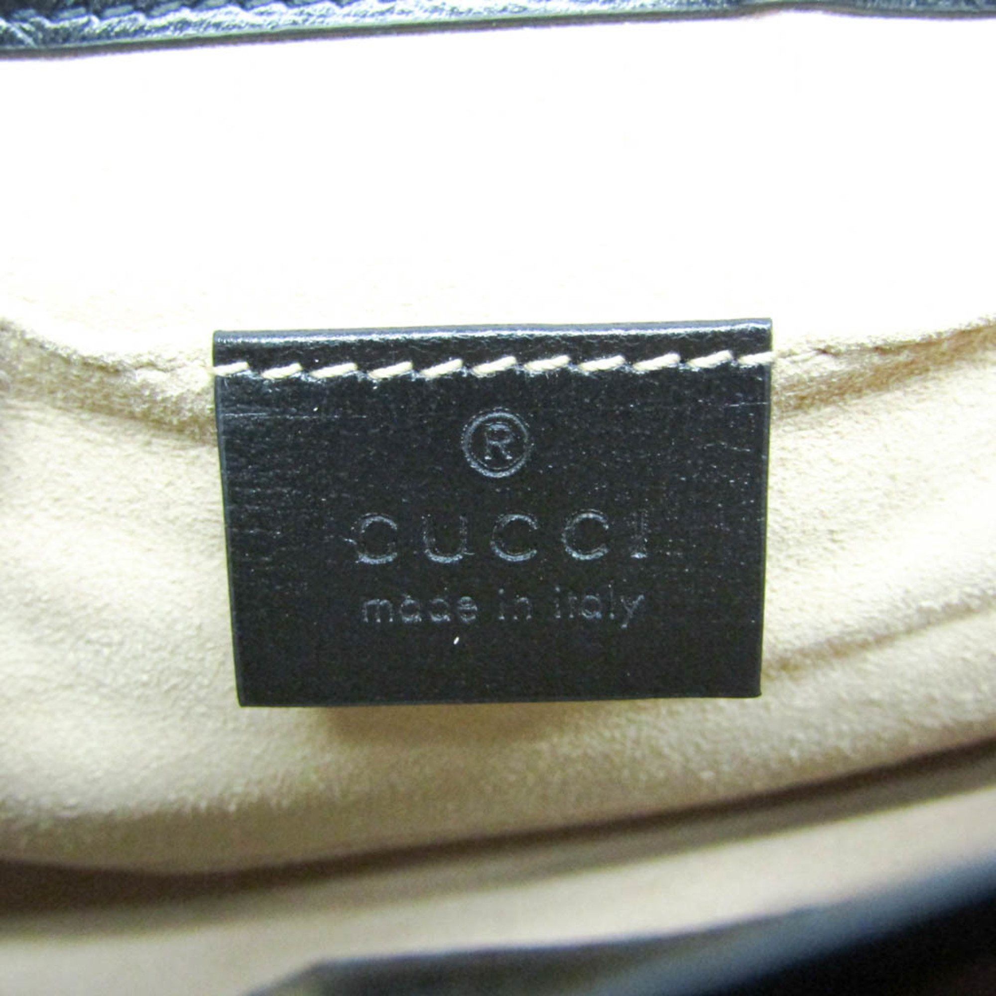 Gucci Gucci Interlocking G Chain Shoulder Bag 576423 Women's Leather Shoulder Bag Black,Red Color Size ONE SIZE - 11 Thumbnail