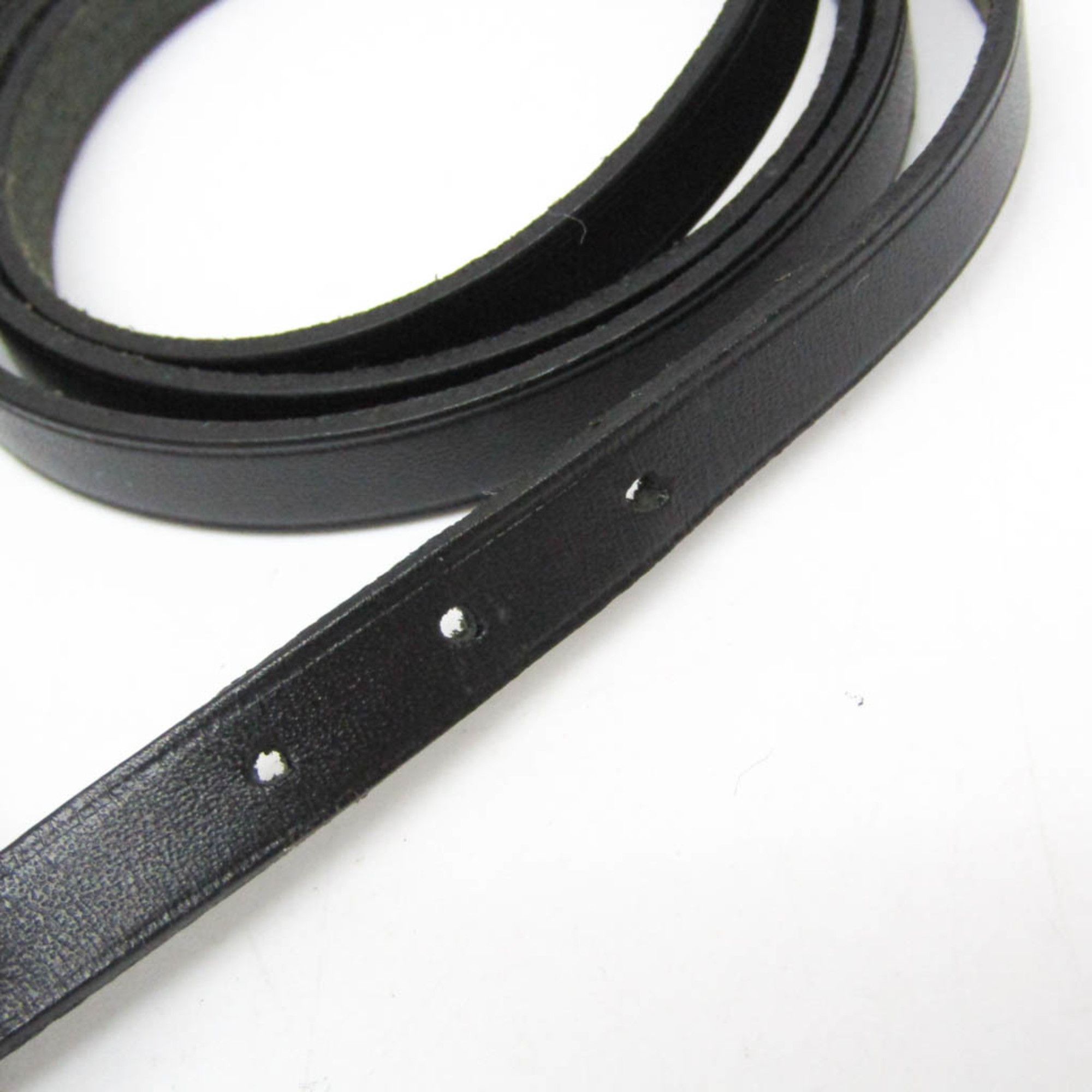Hermes Hermes Hapi Triple Bracelet Choker Leather,Metal Bangle Black,Silver Size ONE SIZE - 8 Thumbnail