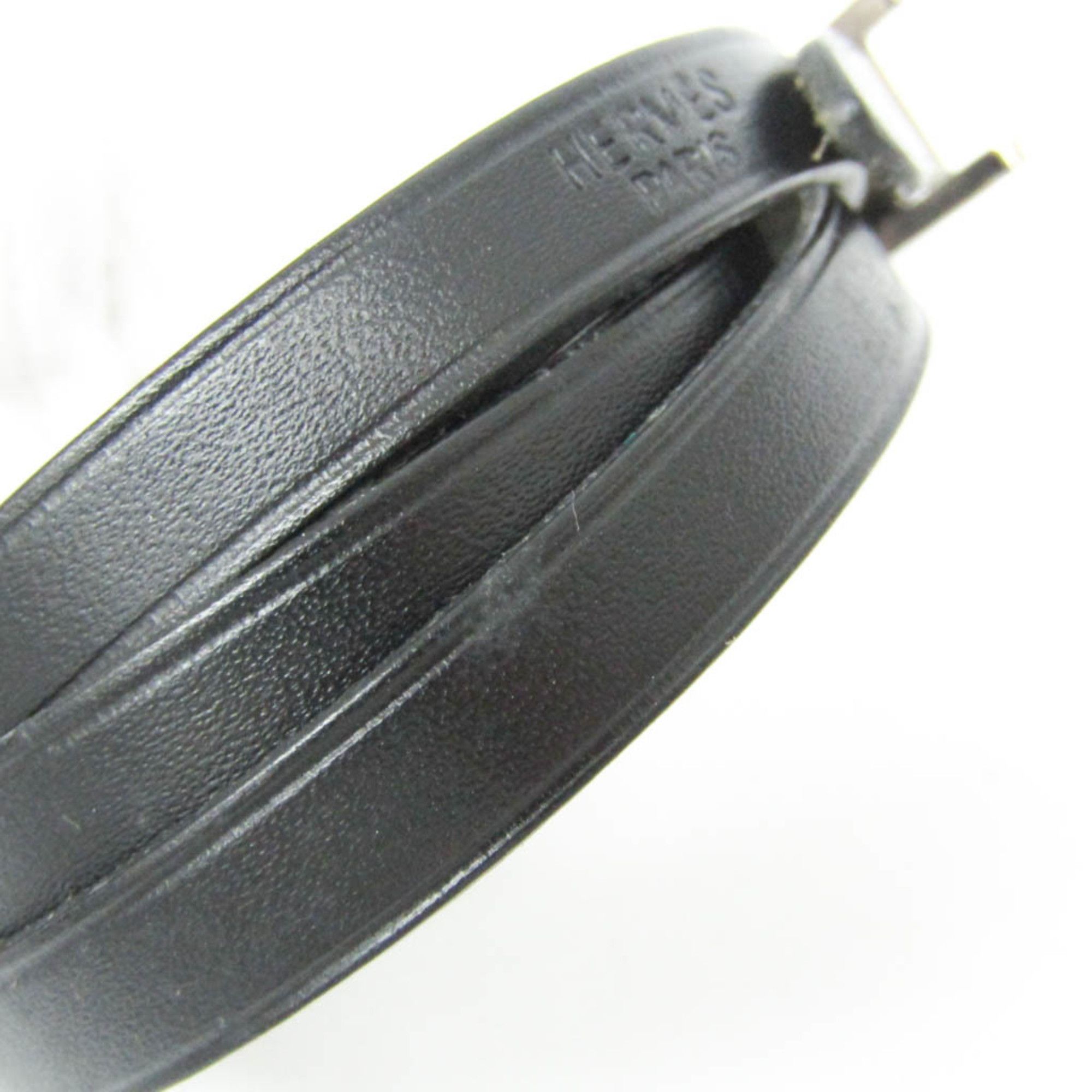 Hermes Hermes Hapi Triple Bracelet Choker Leather,Metal Bangle Black,Silver Size ONE SIZE - 5 Thumbnail