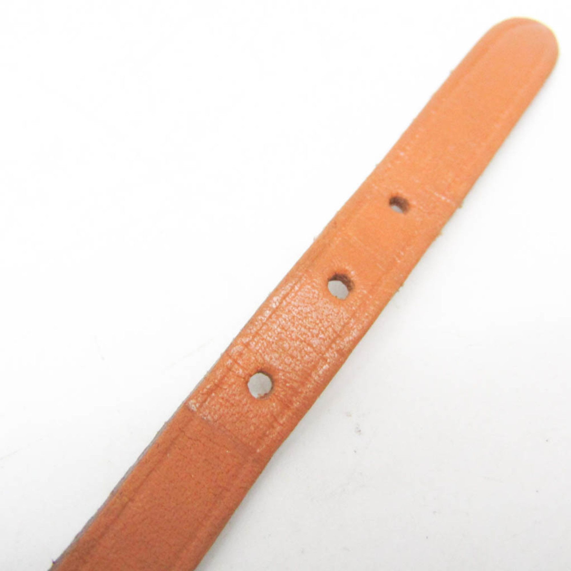 Hermes Hermes Hapi Leather,Metal Bangle Brown,Silver Size ONE SIZE - 5 Thumbnail