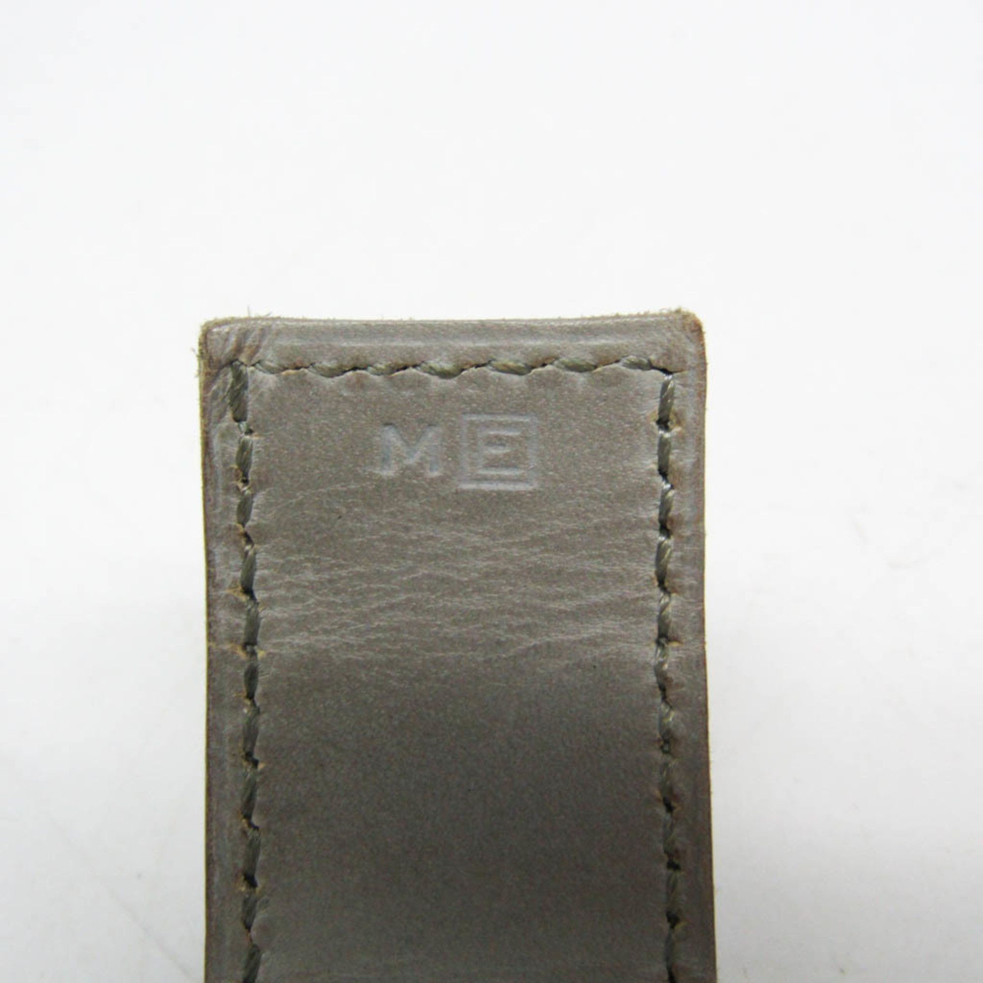 Hermes Hermes Artemis Leather,Metal Bangle Light Blue Gray,Silver Size ONE SIZE - 7 Thumbnail