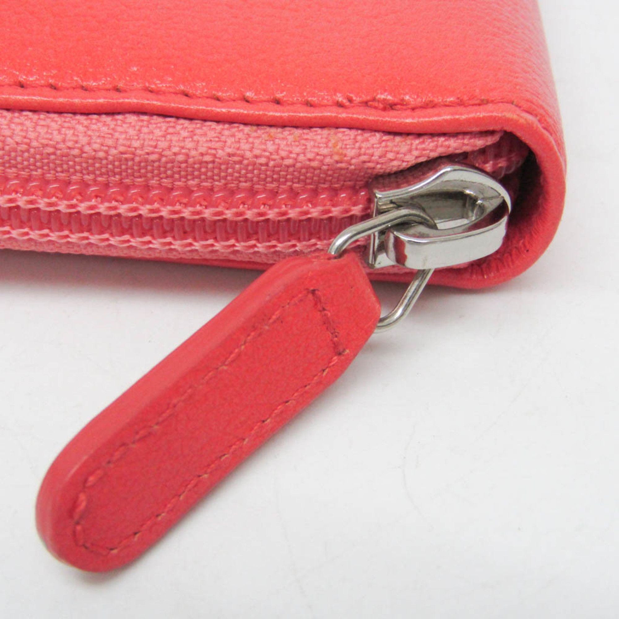 Chanel Chanel Camellia Women's Leather Long Wallet (bi-fold) Coral Pink Size ONE SIZE - 6 Thumbnail