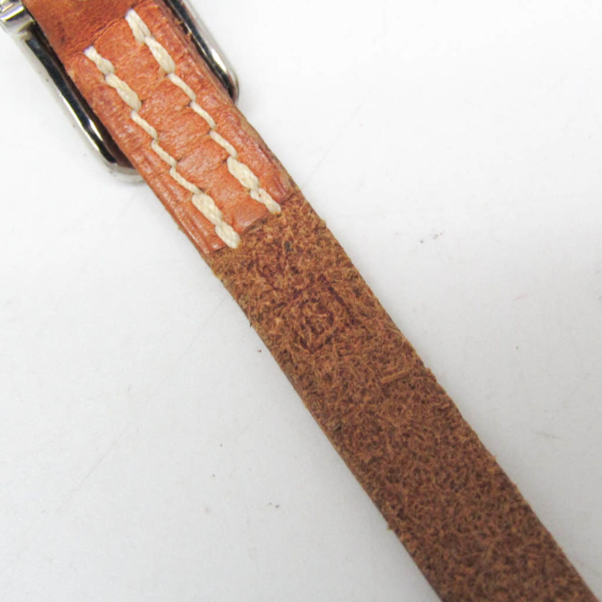 Hermes Hermes Api Choker Leather,Metal Bangle Brown,Silver Size ONE SIZE - 9 Thumbnail