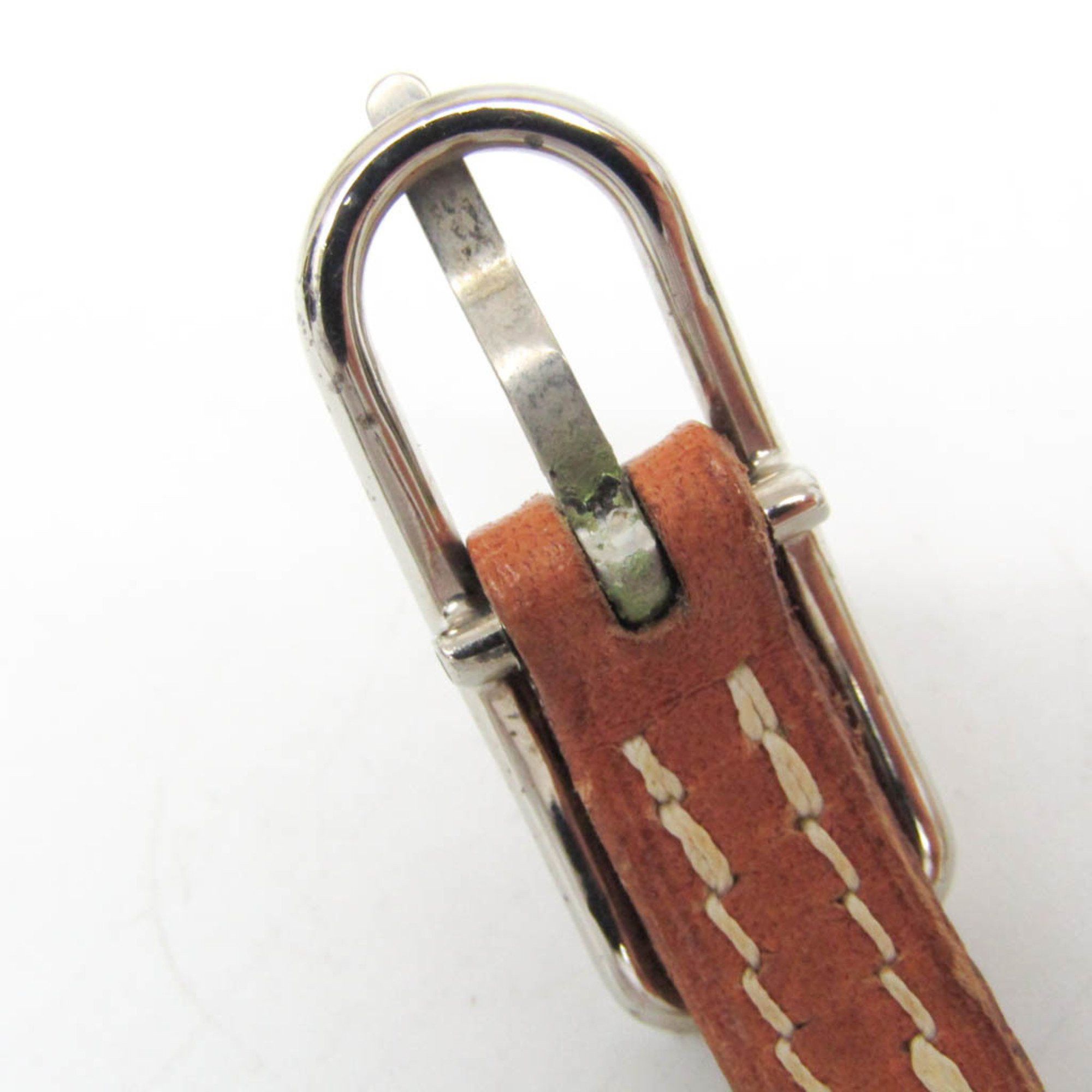 Hermes Hermes Api Choker Leather,Metal Bangle Brown,Silver Size ONE SIZE - 7 Thumbnail