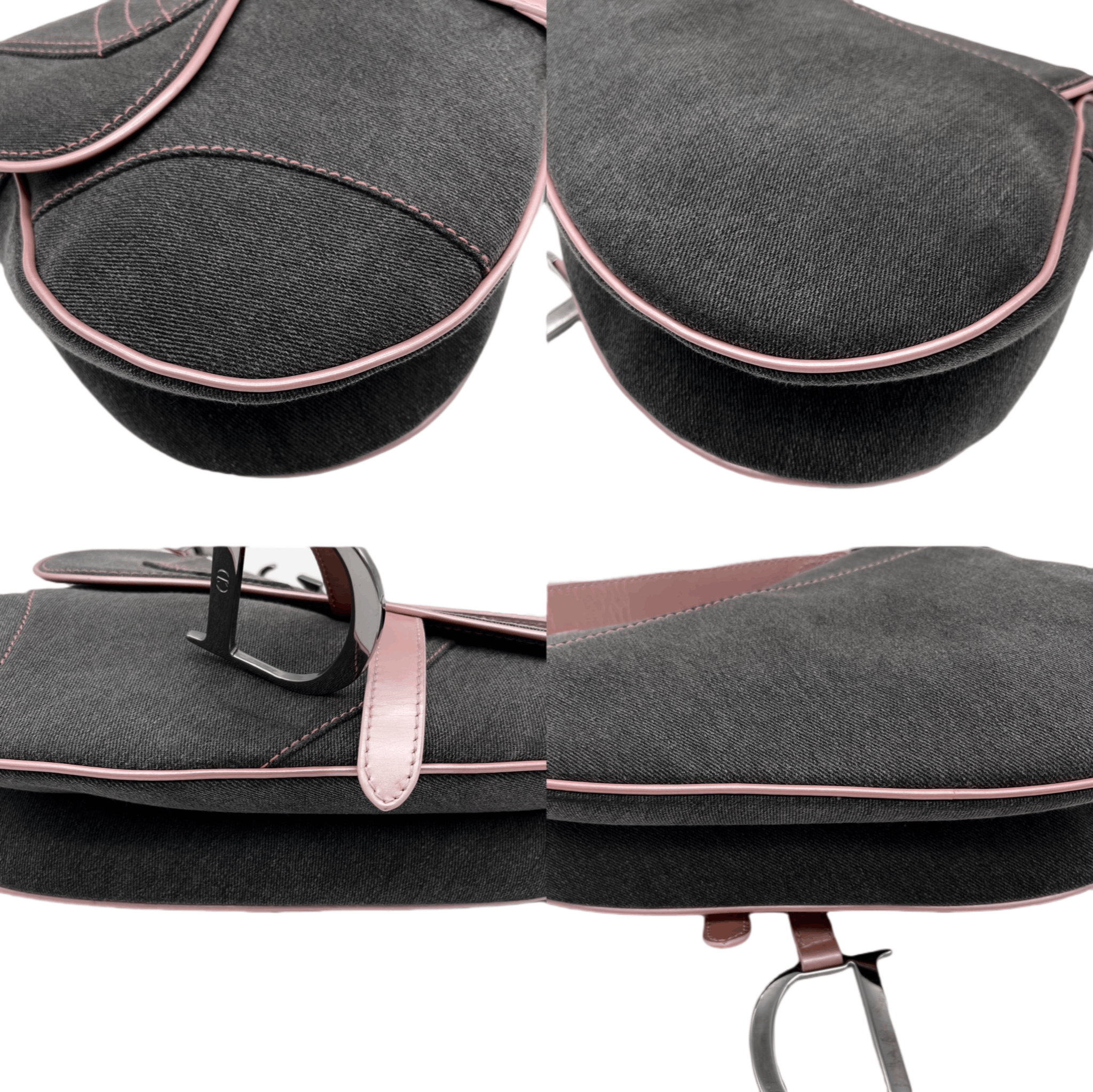 Dior Christian Dior Saddlebag Denim Shoulder Bag Gray Size ONE SIZE - 7 Thumbnail