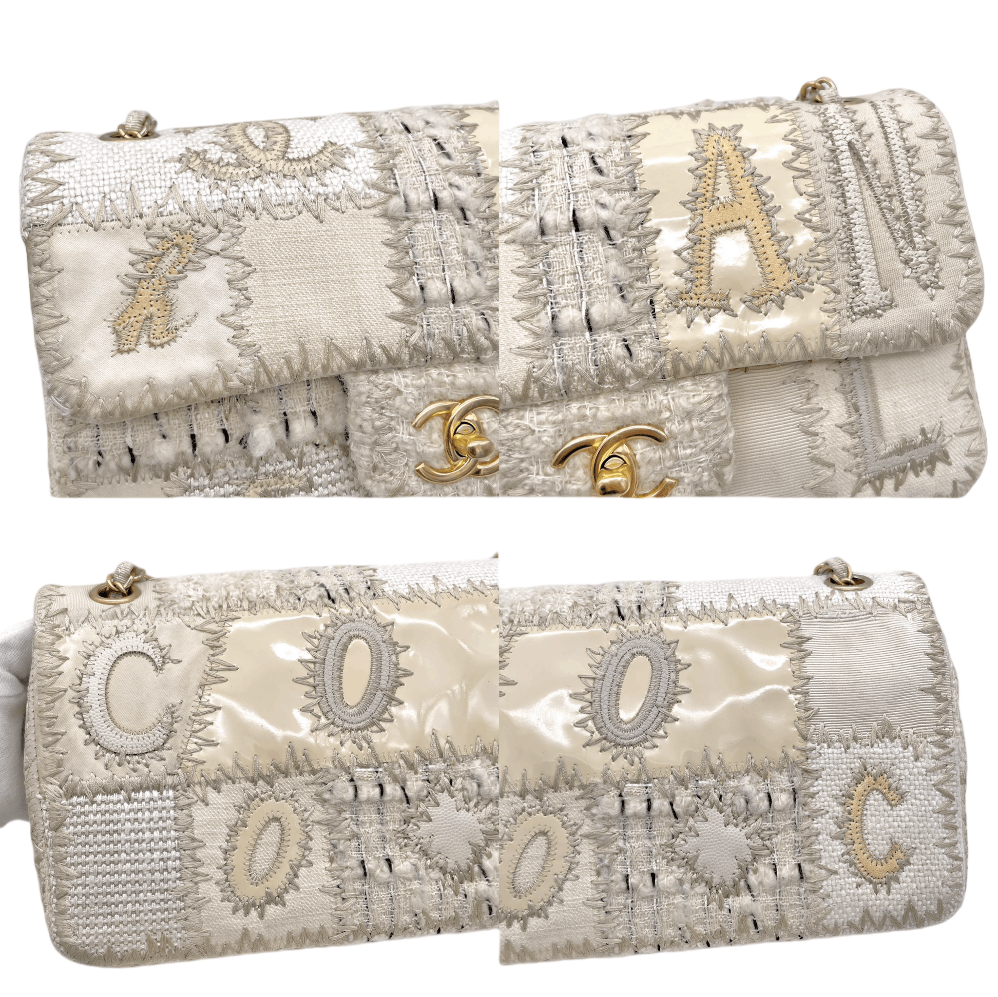 Chanel Chanel Patchwork Double Chain Single Flap Bag Size ONE SIZE - 9 Thumbnail