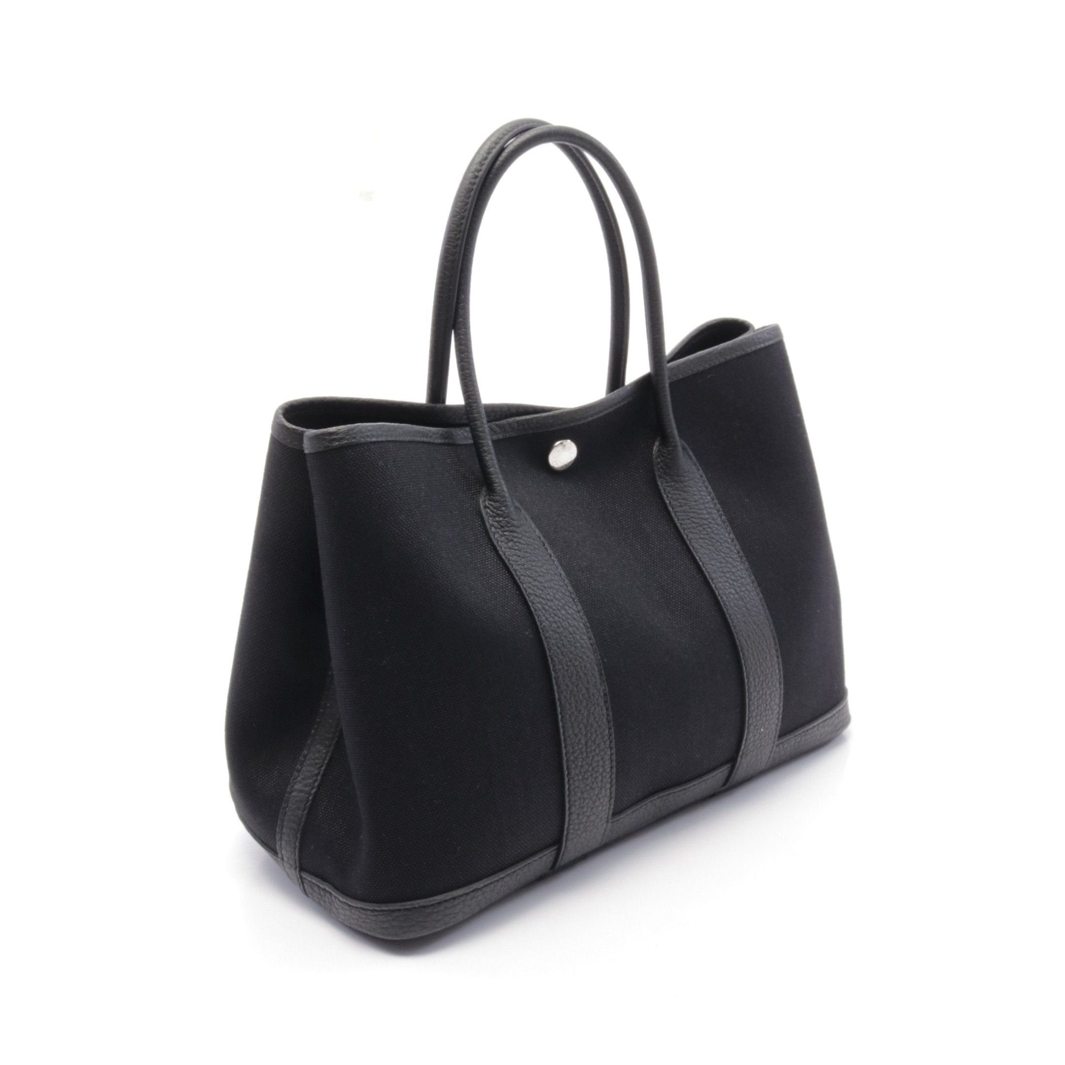 Hermes Hermes Garden Party Tpm Handbag Tote Bag Toile Military Leather Black Silver Hardware Z Stamp Size ONE SIZE - 2 Thumbnail