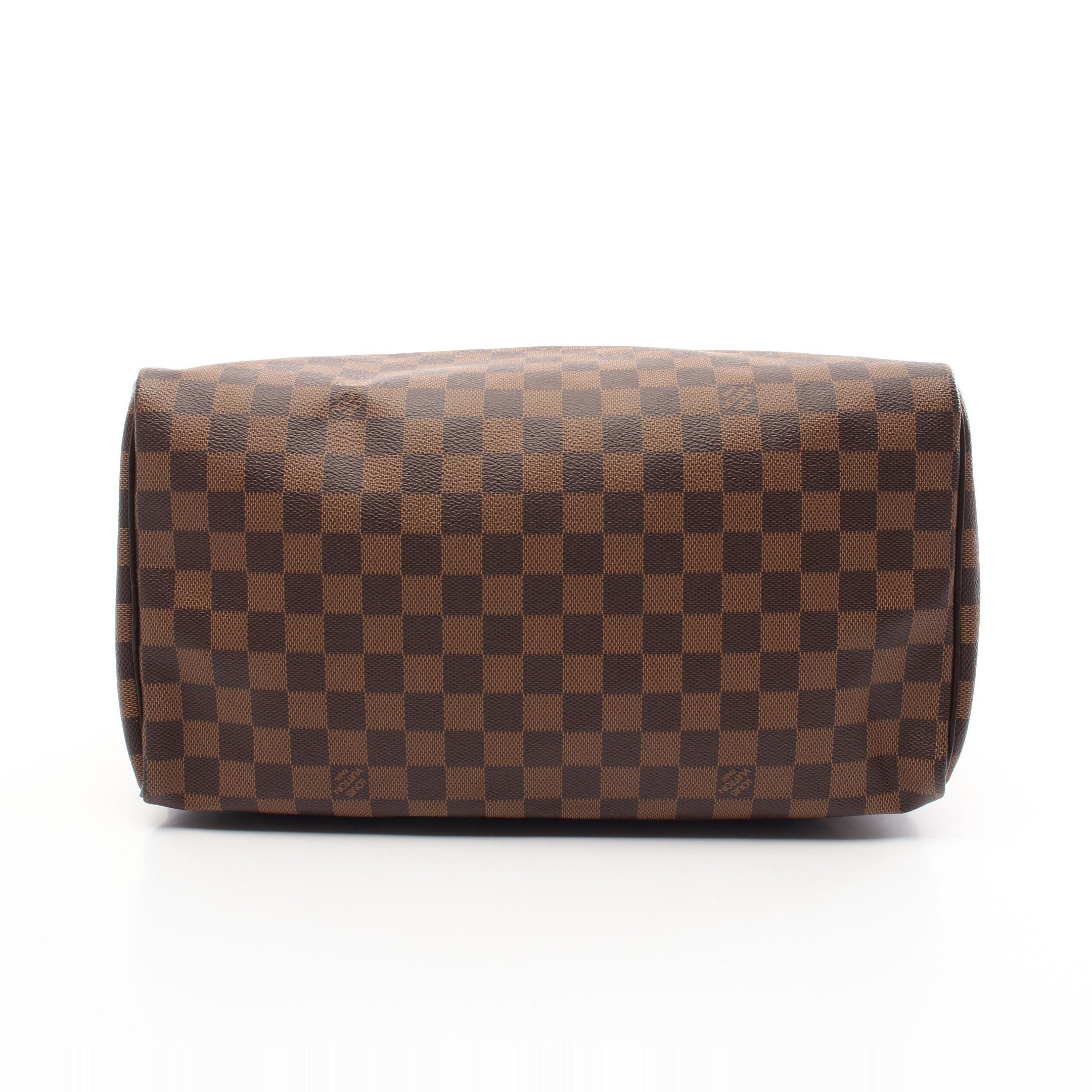 Louis Vuitton Louis Vuitton Speedy 35 Damier Ebene Handbag Leather Brown Size ONE SIZE - 9 Thumbnail
