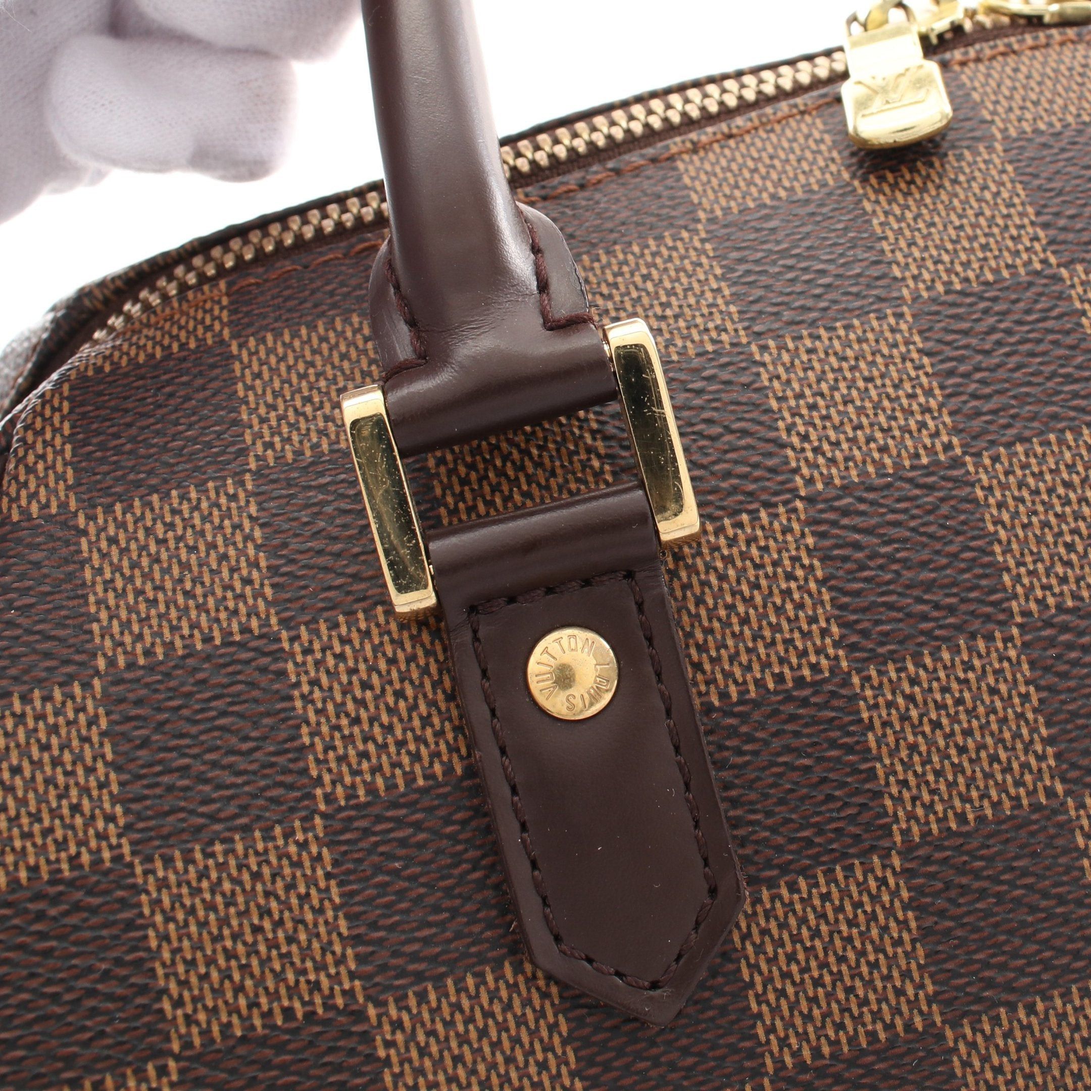 Louis Vuitton Louis Vuitton Rivera Mm Damier Ebene Handbag Leather Brown Size ONE SIZE - 6 Thumbnail