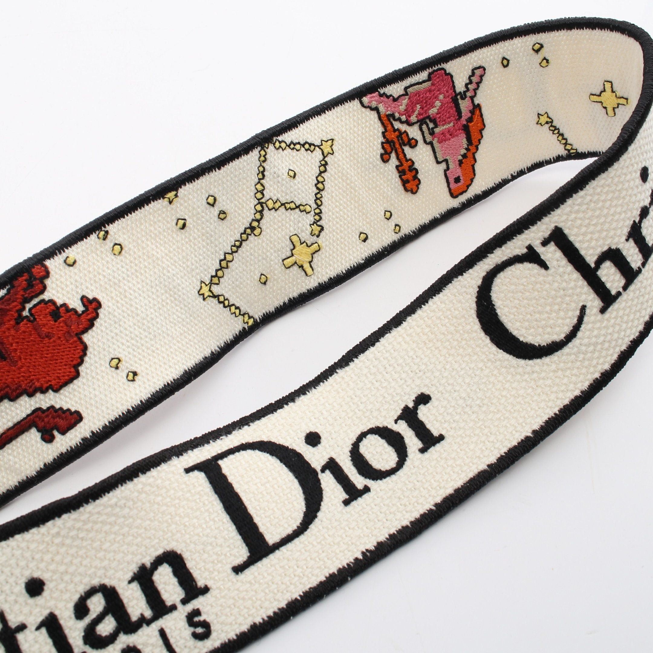 Dior Dior Lady Medium Handbag Canvas White Multicolor Size ONE SIZE - 10 Thumbnail