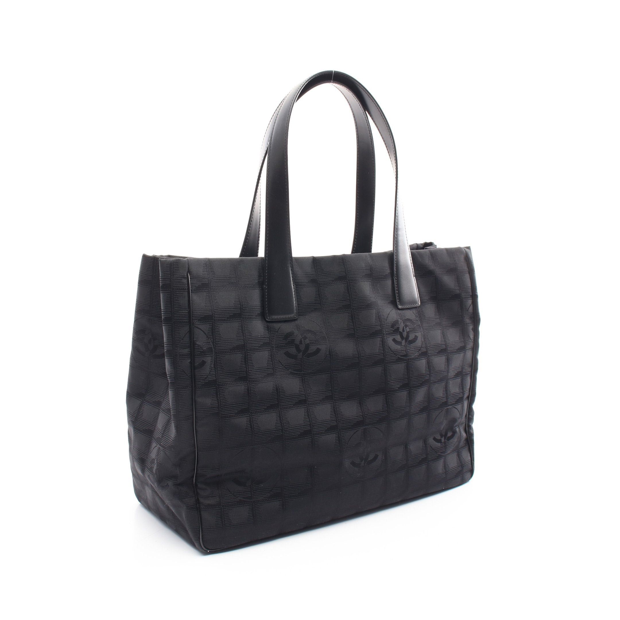 Chanel Chanel New Travel Line Mm Handbag Tote Bag Nylon Canvas Leather Black Gold Hardware Size ONE SIZE - 2 Thumbnail