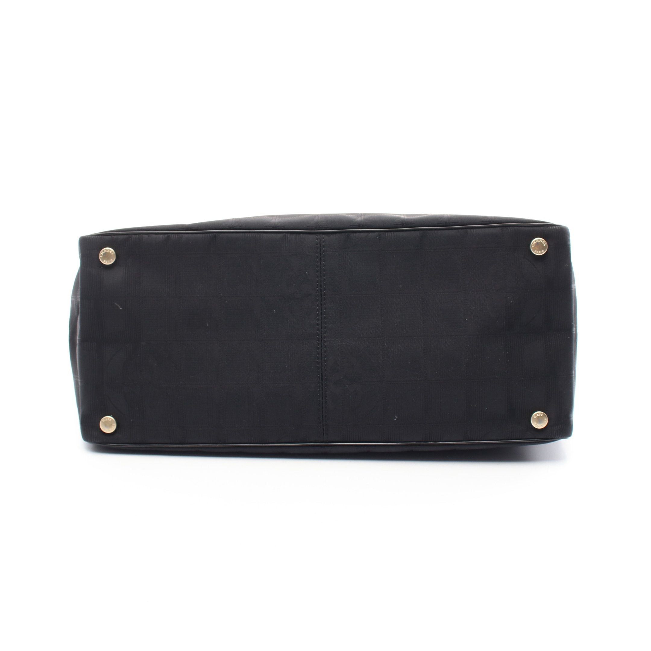 Chanel Chanel New Travel Line Mm Handbag Tote Bag Nylon Canvas Leather Black Gold Hardware Size ONE SIZE - 10 Thumbnail