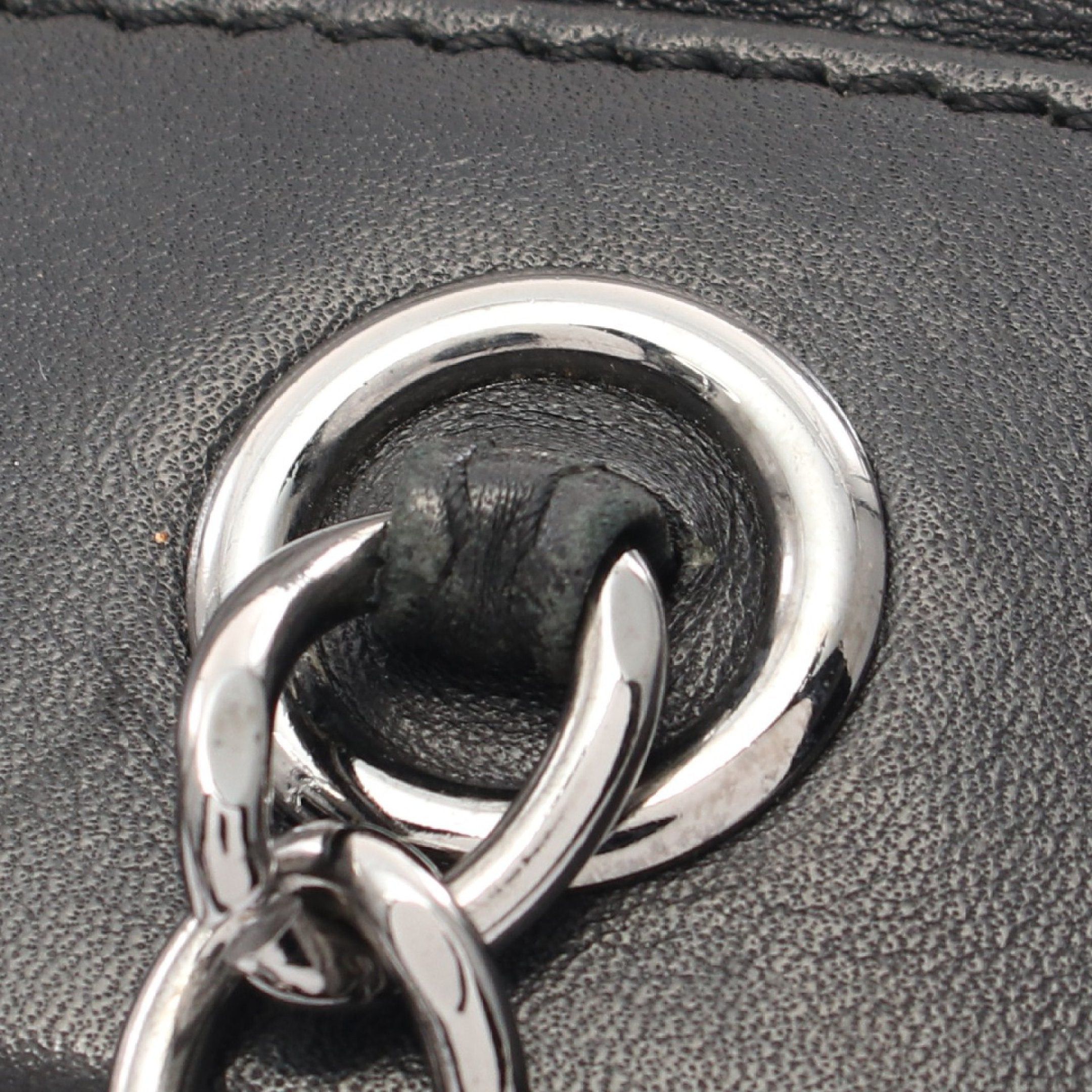 Chanel Chanel Chocolate Bar Chain Handbag Tote Bag Lambskin Black Silver Hardware Size ONE SIZE - 7 Thumbnail