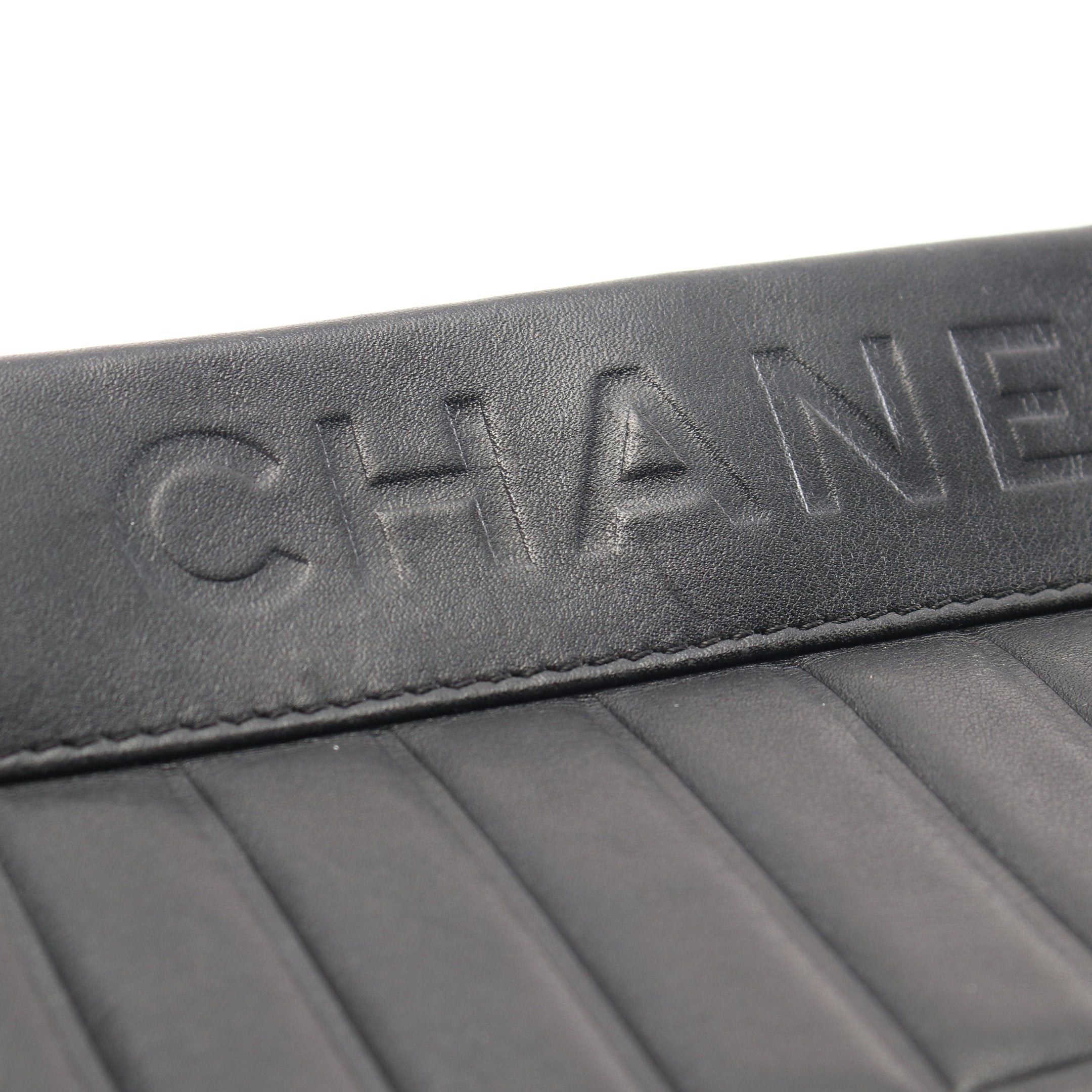 Chanel Chanel Chocolate Bar Chain Handbag Tote Bag Lambskin Black Silver Hardware Size ONE SIZE - 11 Thumbnail