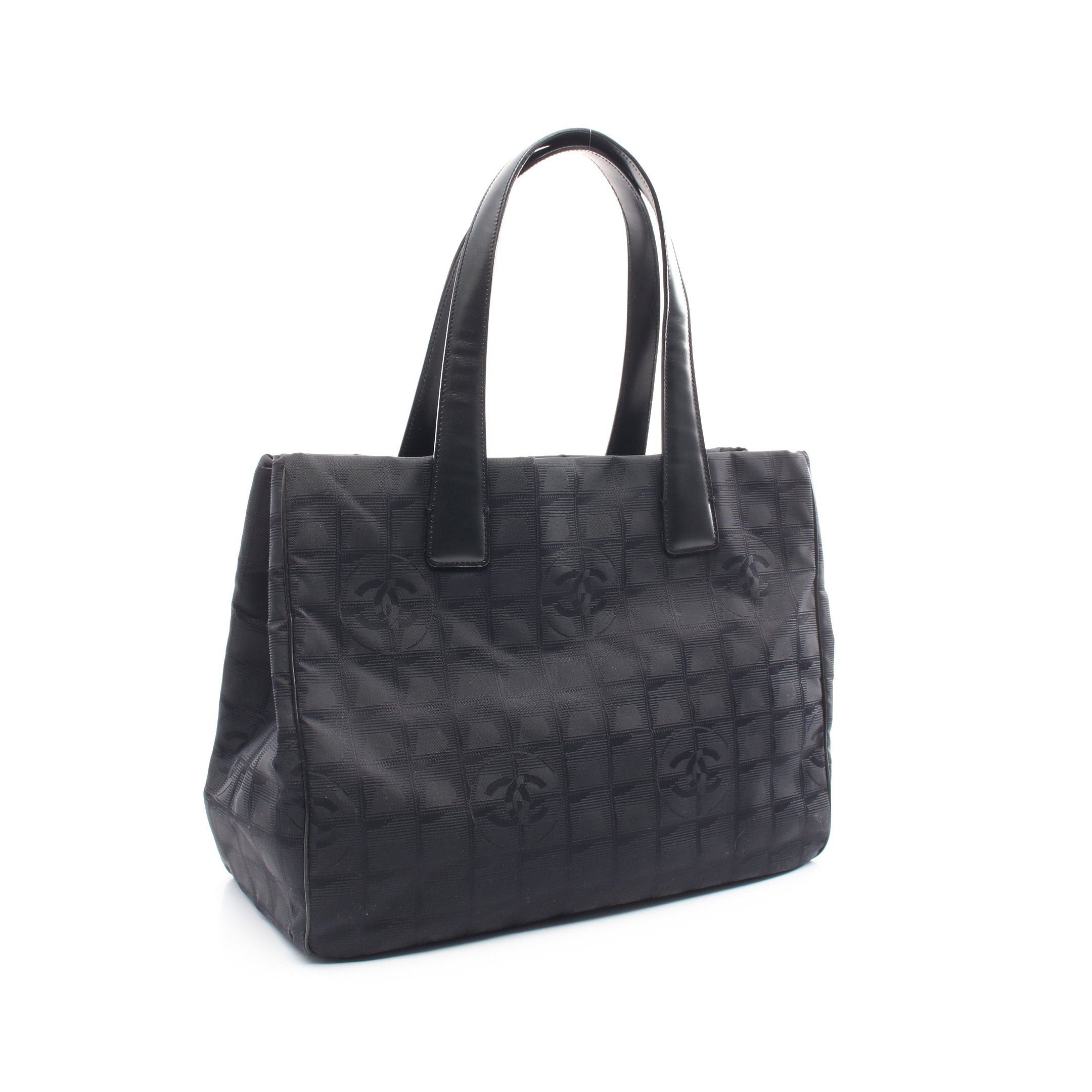 Chanel Chanel New Travel Line Mm Handbag Tote Bag Nylon Canvas Leather Black Gold Hardware Size ONE SIZE - 2 Thumbnail