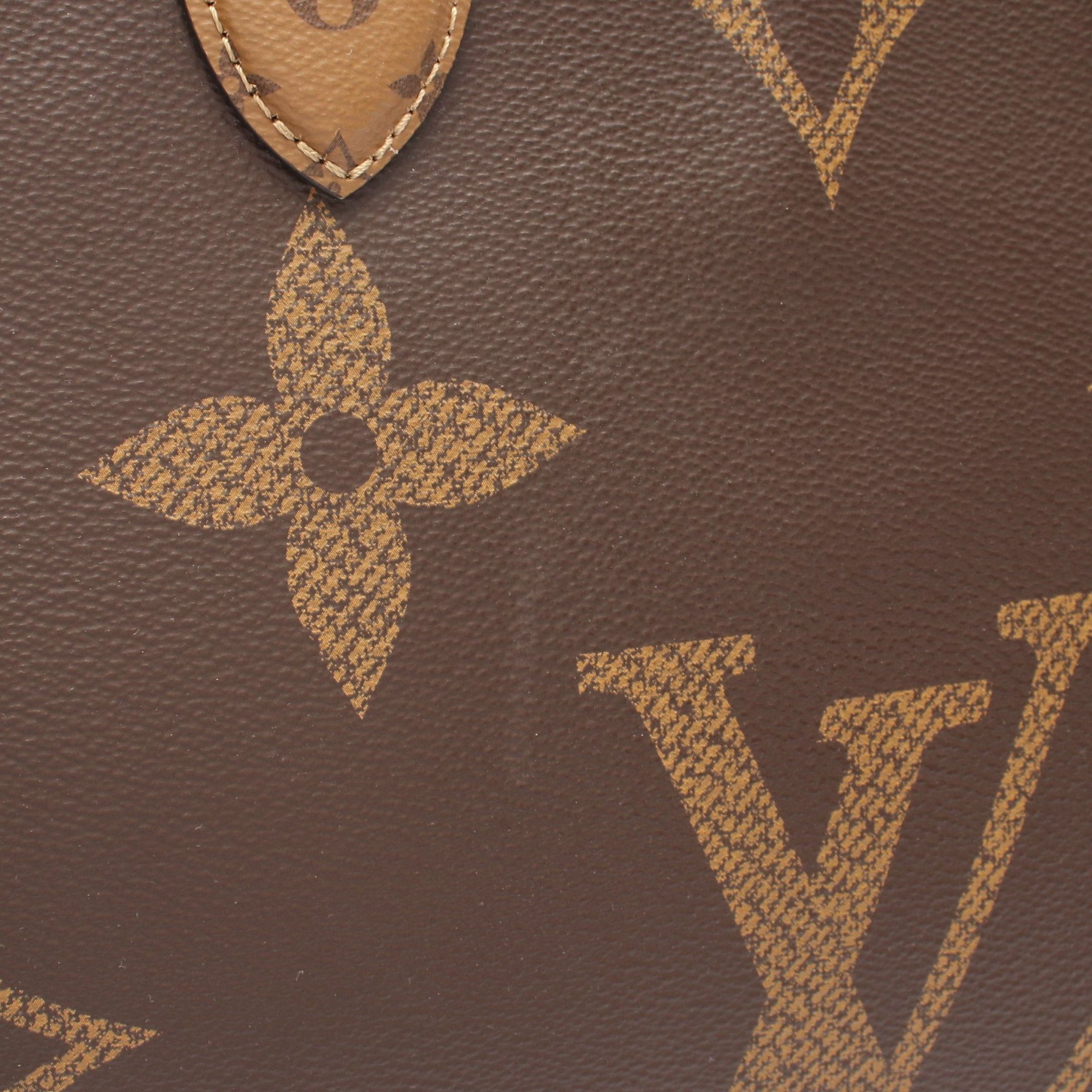 Louis Vuitton Louis Vuitton On-The-Go Gm Monogram Giant Reverse Shoulder Bag Tote Brown Beige Size ONE SIZE - 6 Thumbnail