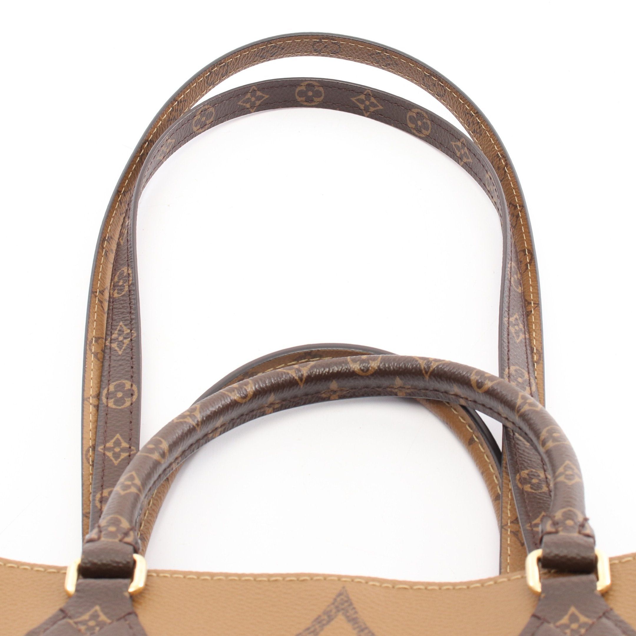 Louis Vuitton Louis Vuitton On-The-Go Gm Monogram Giant Reverse Shoulder Bag Tote Brown Beige Size ONE SIZE - 10 Thumbnail