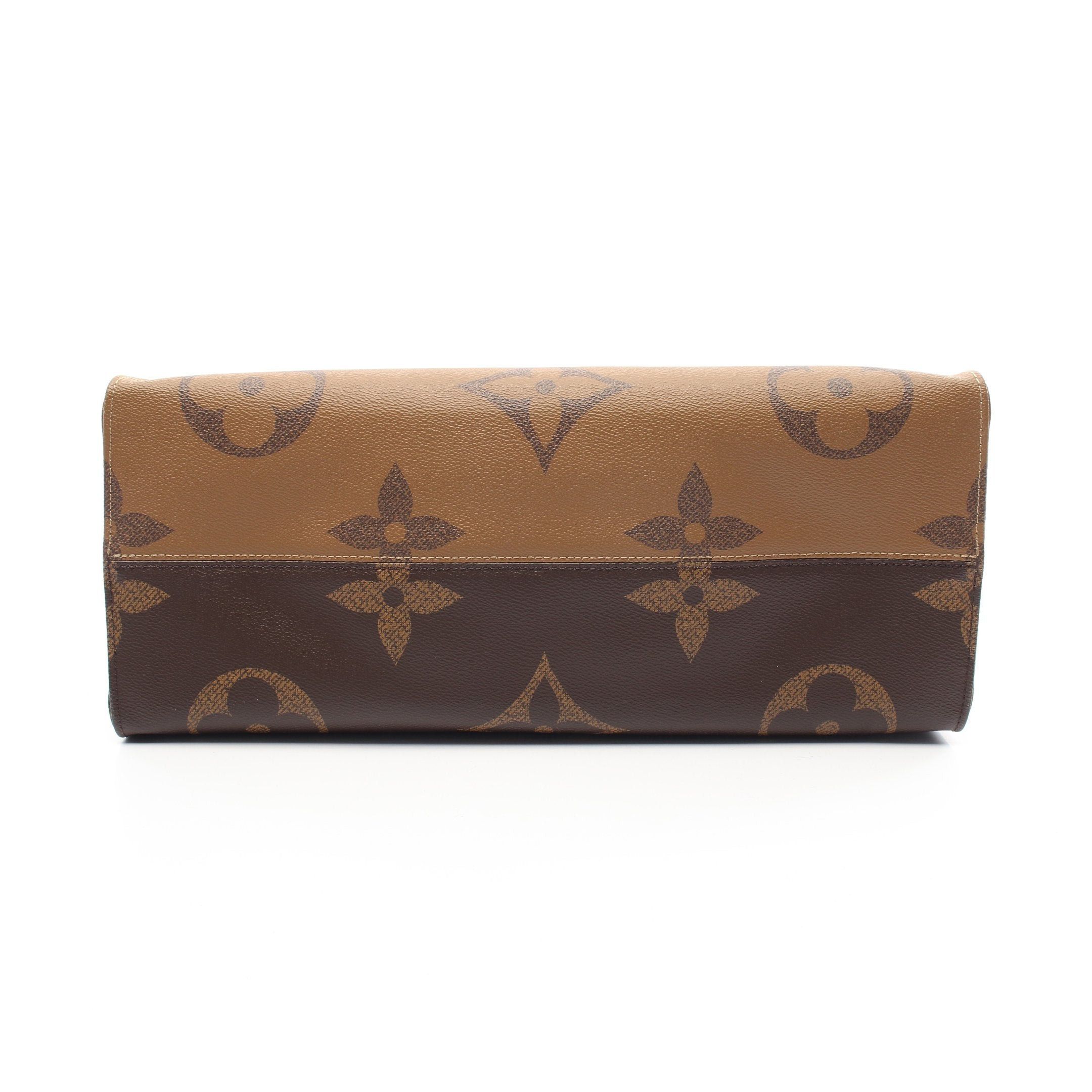 Louis Vuitton Louis Vuitton On-The-Go Gm Monogram Giant Reverse Shoulder Bag Tote Brown Beige Size ONE SIZE - 12 Thumbnail