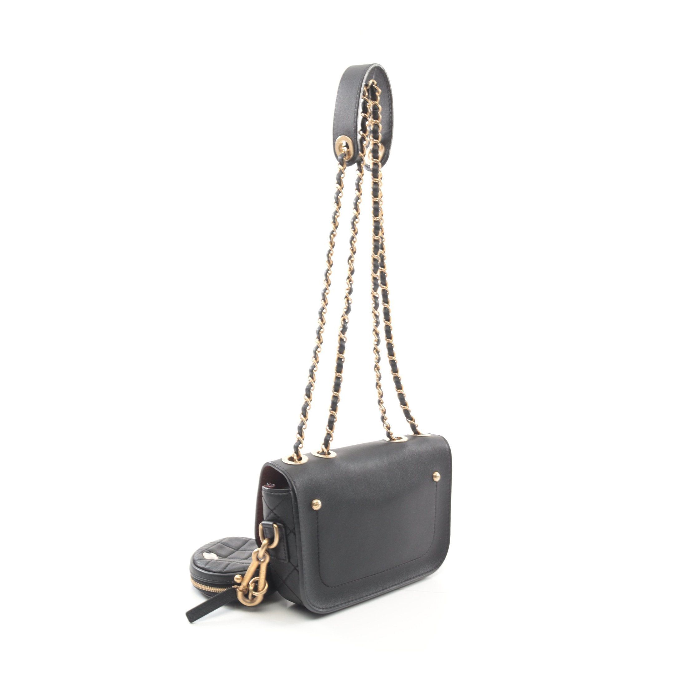 Chanel Chanel Matelasse Chain Shoulder Bag Leather Black Gold Hardware Size ONE SIZE - 2 Thumbnail