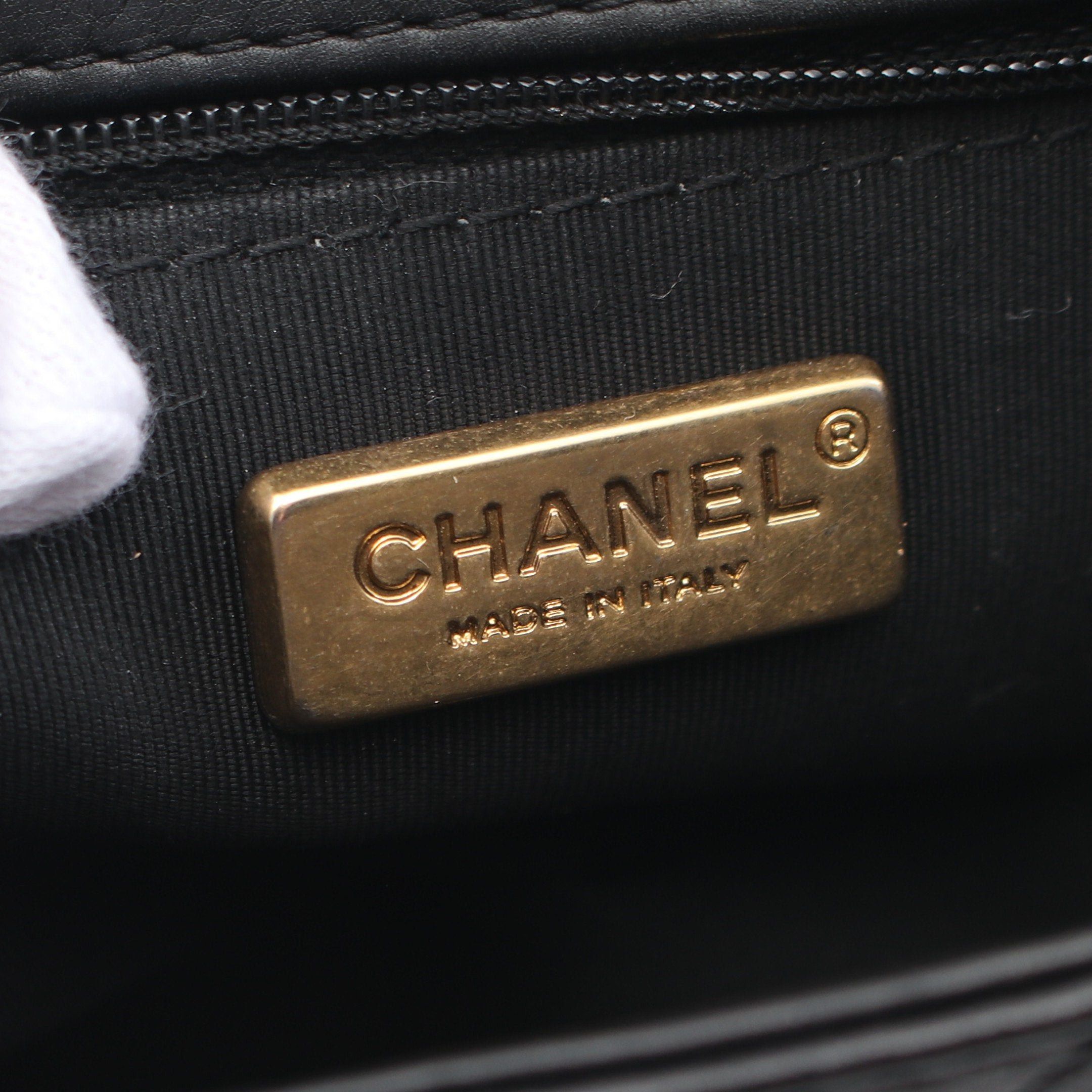 Chanel Chanel V-Stitch Double Chain Shoulder Bag Lambskin Black Gold Hardware Size ONE SIZE - 4 Thumbnail