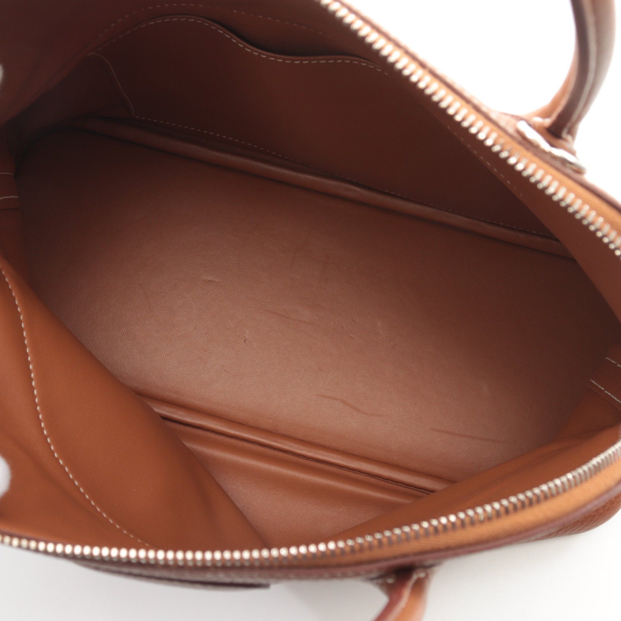 Hermes Hermes Bolide 31 Gold Handbag Clemence Leather Brown Silver Hardware X Stamp Size ONE SIZE - 6 Thumbnail