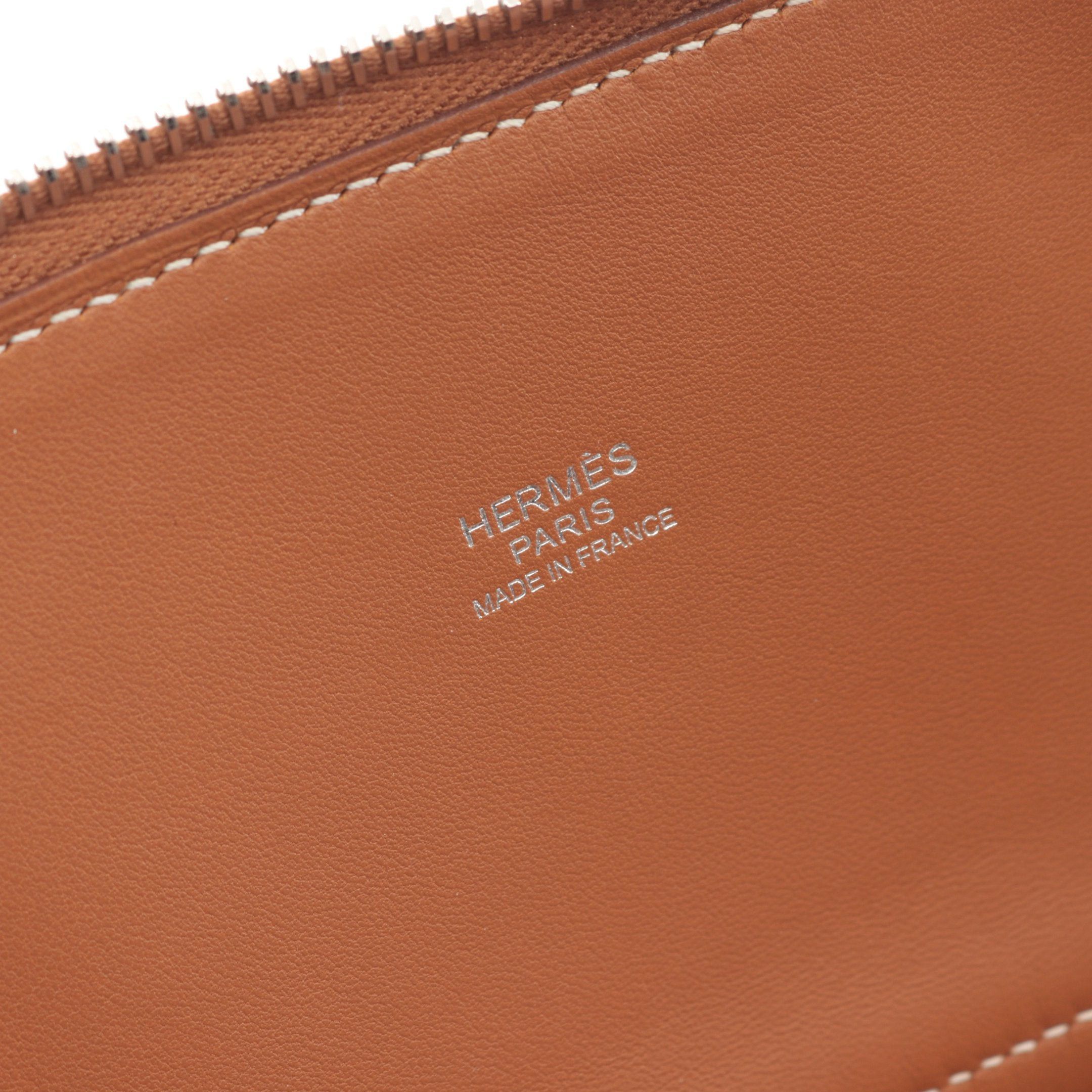 Hermes Hermes Bolide 31 Gold Handbag Clemence Leather Brown Silver Hardware X Stamp Size ONE SIZE - 4 Thumbnail