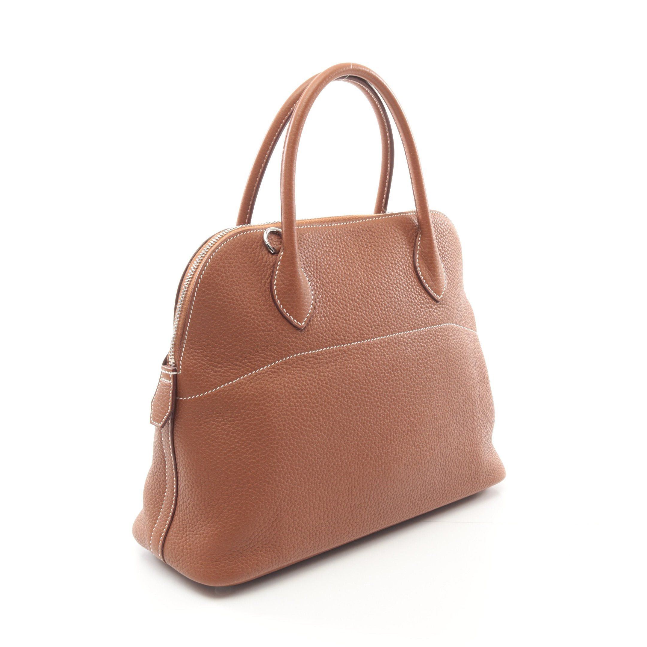 Hermes Hermes Bolide 31 Gold Handbag Clemence Leather Brown Silver Hardware X Stamp Size ONE SIZE - 2 Thumbnail