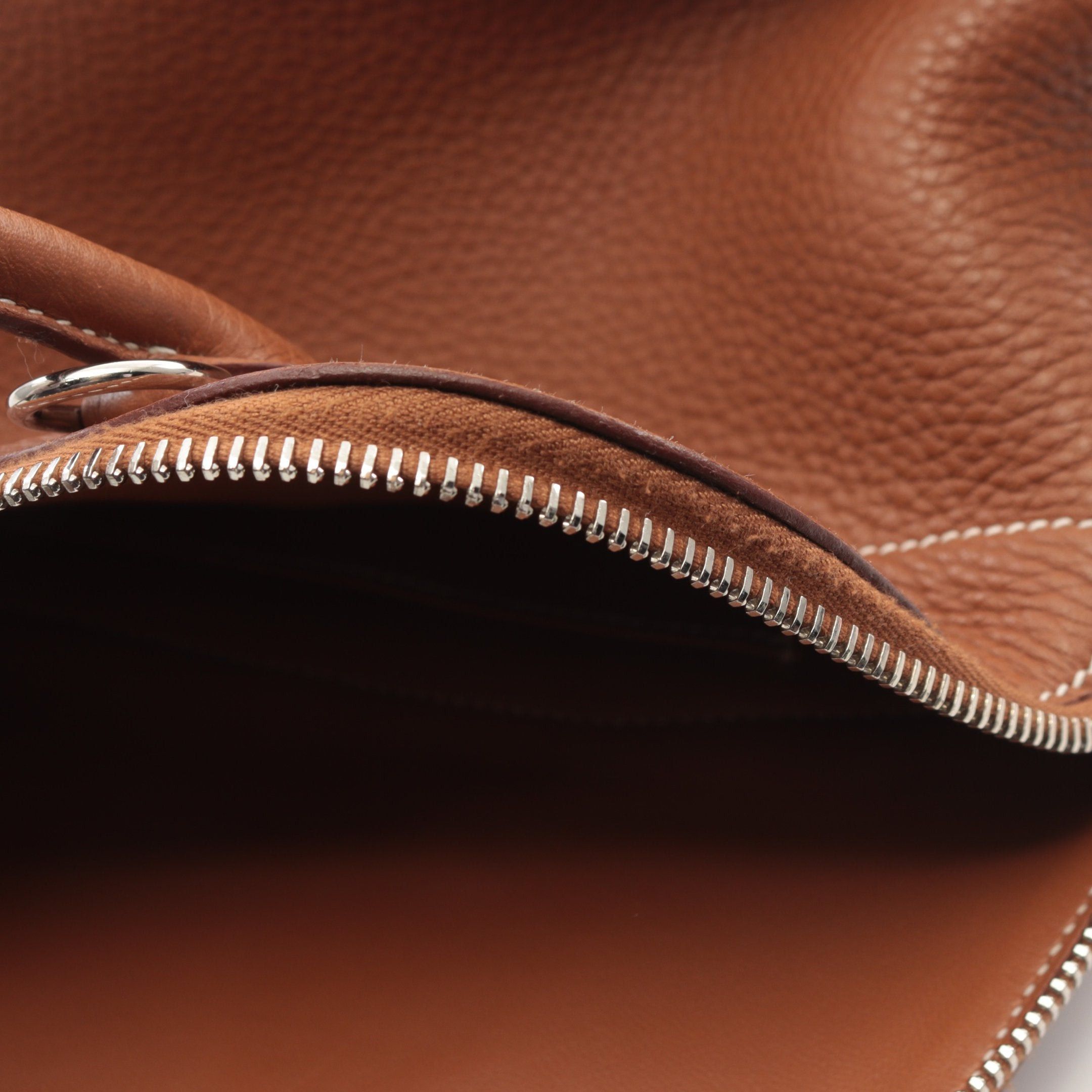 Hermes Hermes Bolide 31 Gold Handbag Clemence Leather Brown Silver Hardware X Stamp Size ONE SIZE - 10 Thumbnail