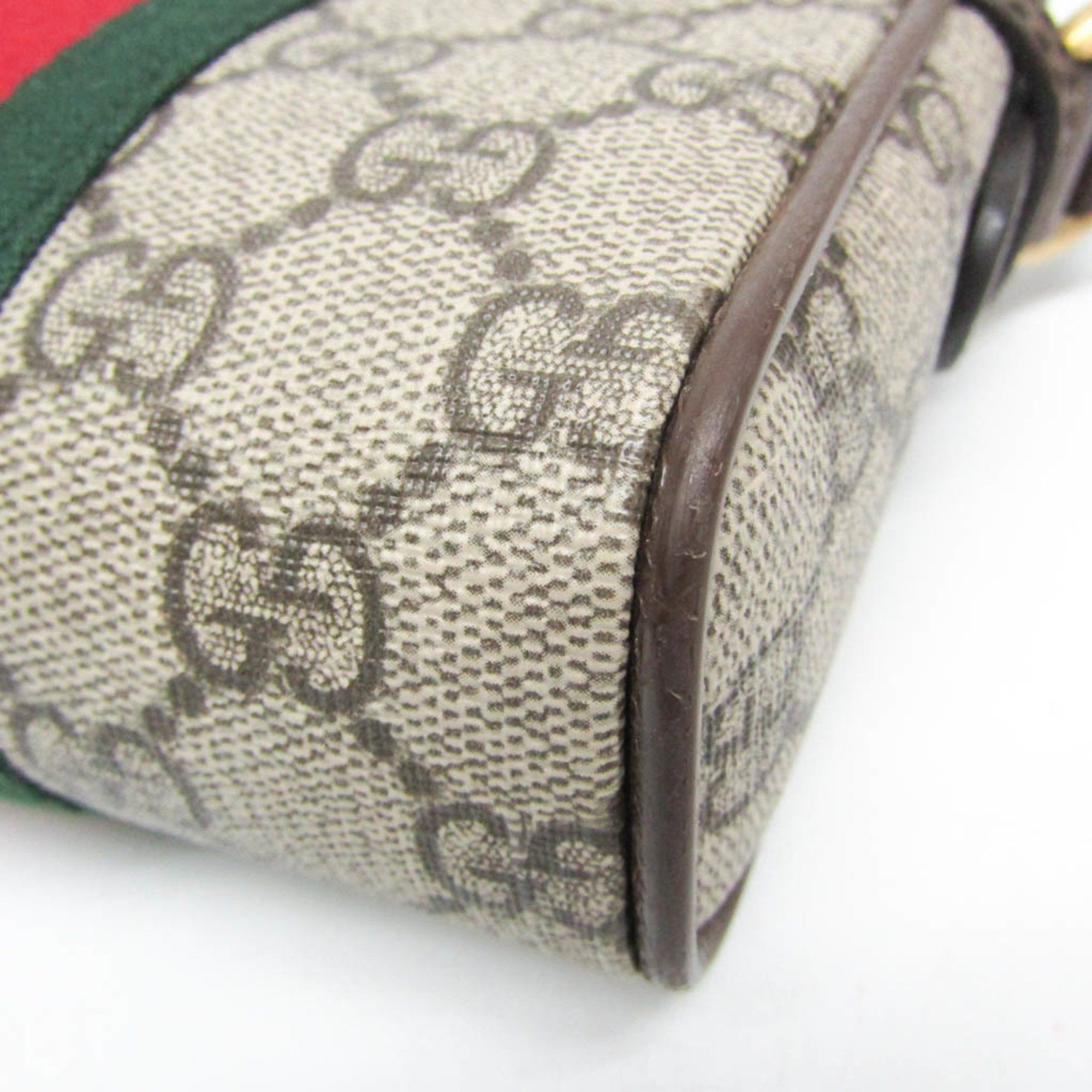 Gucci Gucci Ophidia GG Small 598127 Men,Women Leather,PVC Shoulder Bag Beige,Brown Size ONE SIZE - 4 Thumbnail