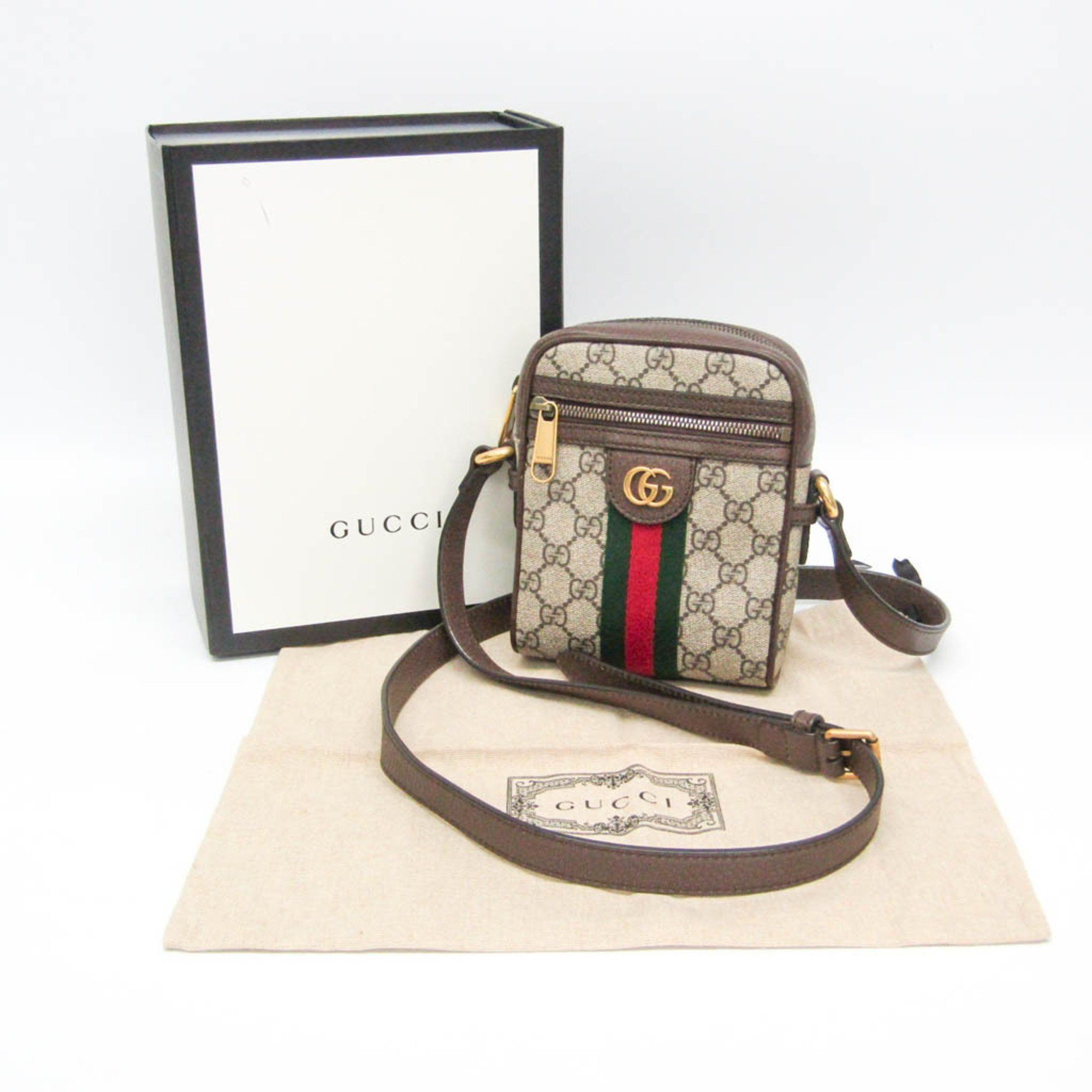 Gucci Gucci Ophidia GG Small 598127 Men,Women Leather,PVC Shoulder Bag Beige,Brown Size ONE SIZE - 11 Thumbnail