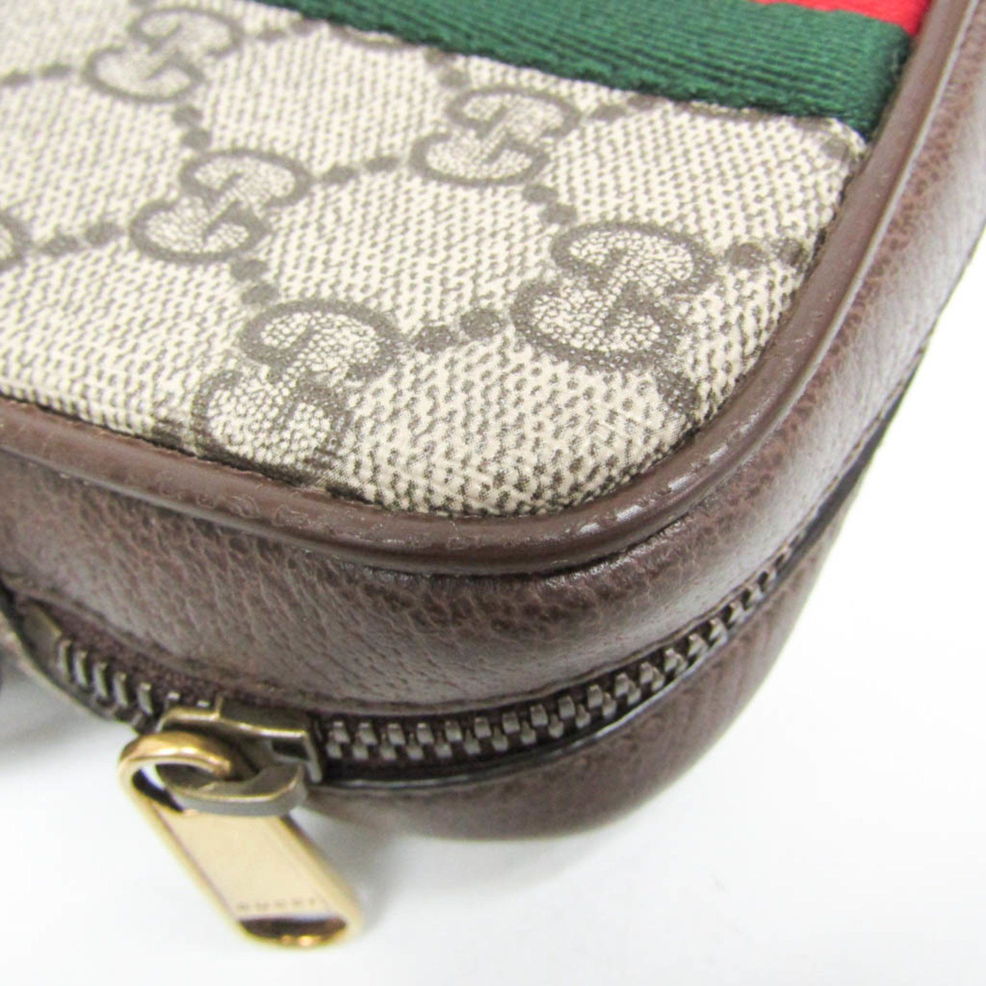 Gucci Gucci Ophidia GG Small 598127 Men,Women Leather,PVC Shoulder Bag Beige,Brown Size ONE SIZE - 5 Thumbnail