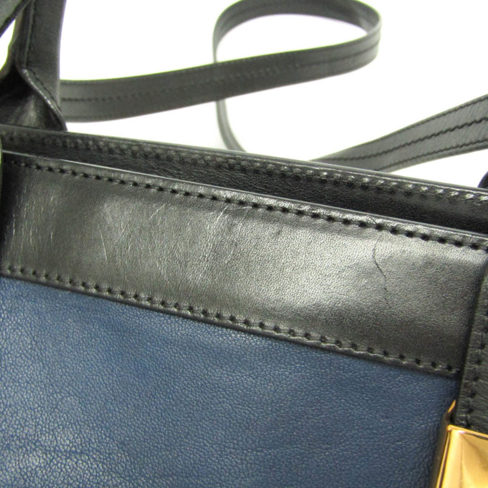 Chloe Chloé Alice Women's Leather Handbag,Shoulder Bag Black,Navy Size ONE SIZE - 5 Thumbnail