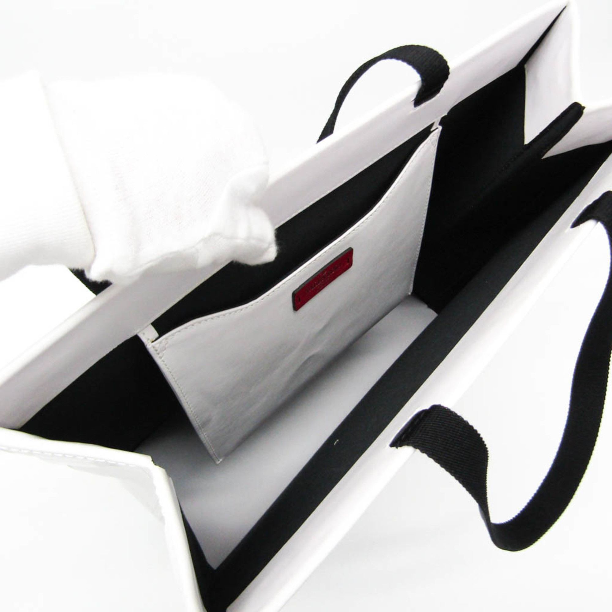 Valentino Valentino Garavani VLTN Shopper Type Women,Men Leather Tote Bag Black,White Size ONE SIZE - 3 Thumbnail