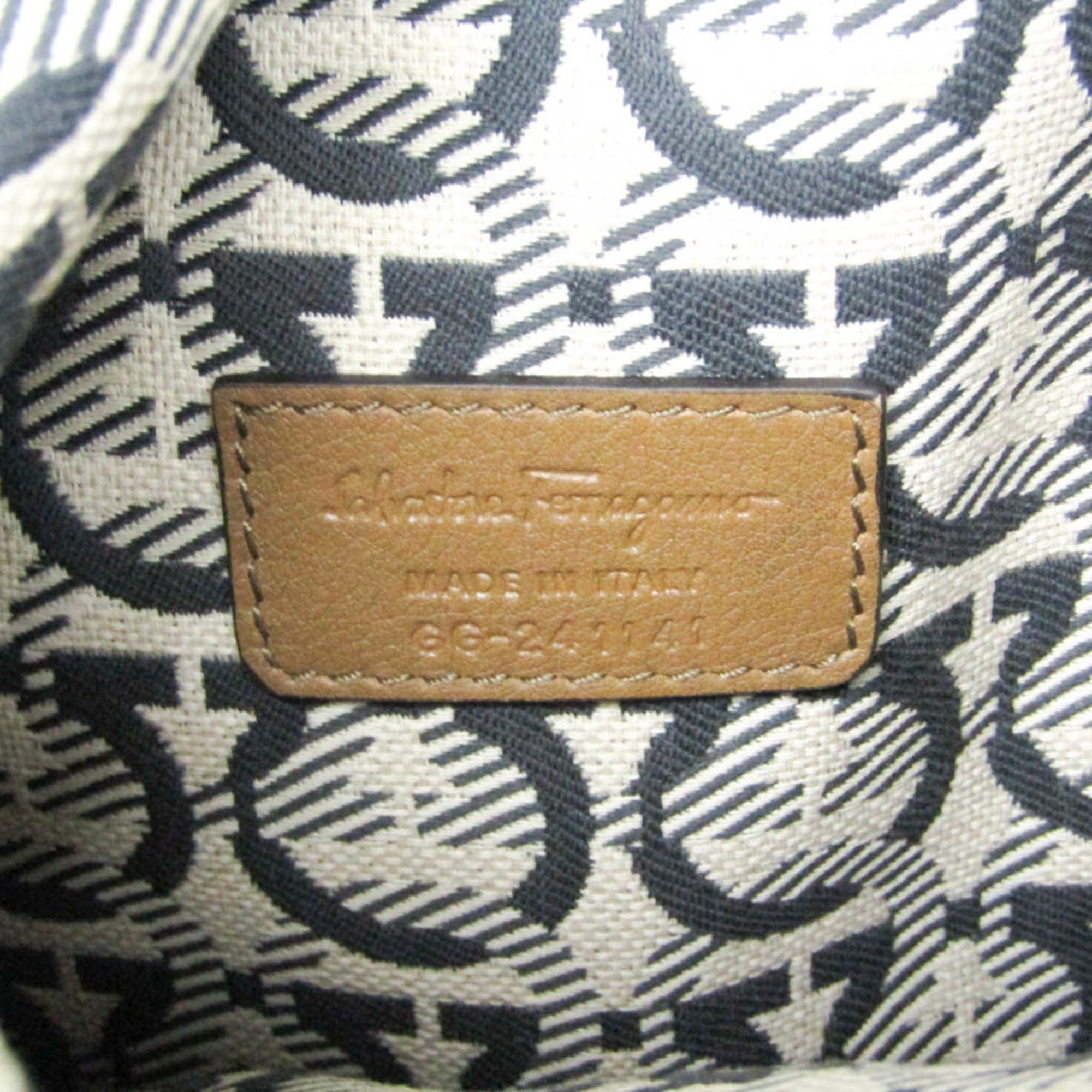 Salvatore Ferragamo Salvatore Ferragamo Gancini Sling Bag GG-241141 Women's Leather Shoulder Bag Brown Size ONE SIZE - 13 Thumbnail