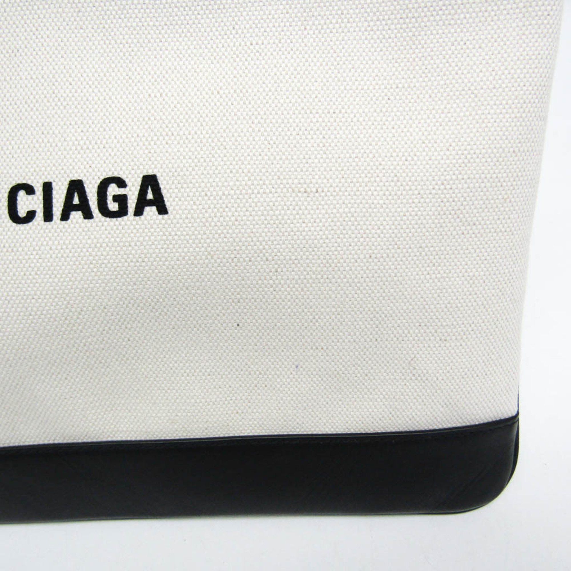 Balenciaga Balenciaga NAVY CLIP M 420407 Women's Canvas,Leather Clutch Bag Black,Cream Size ONE SIZE - 5 Thumbnail