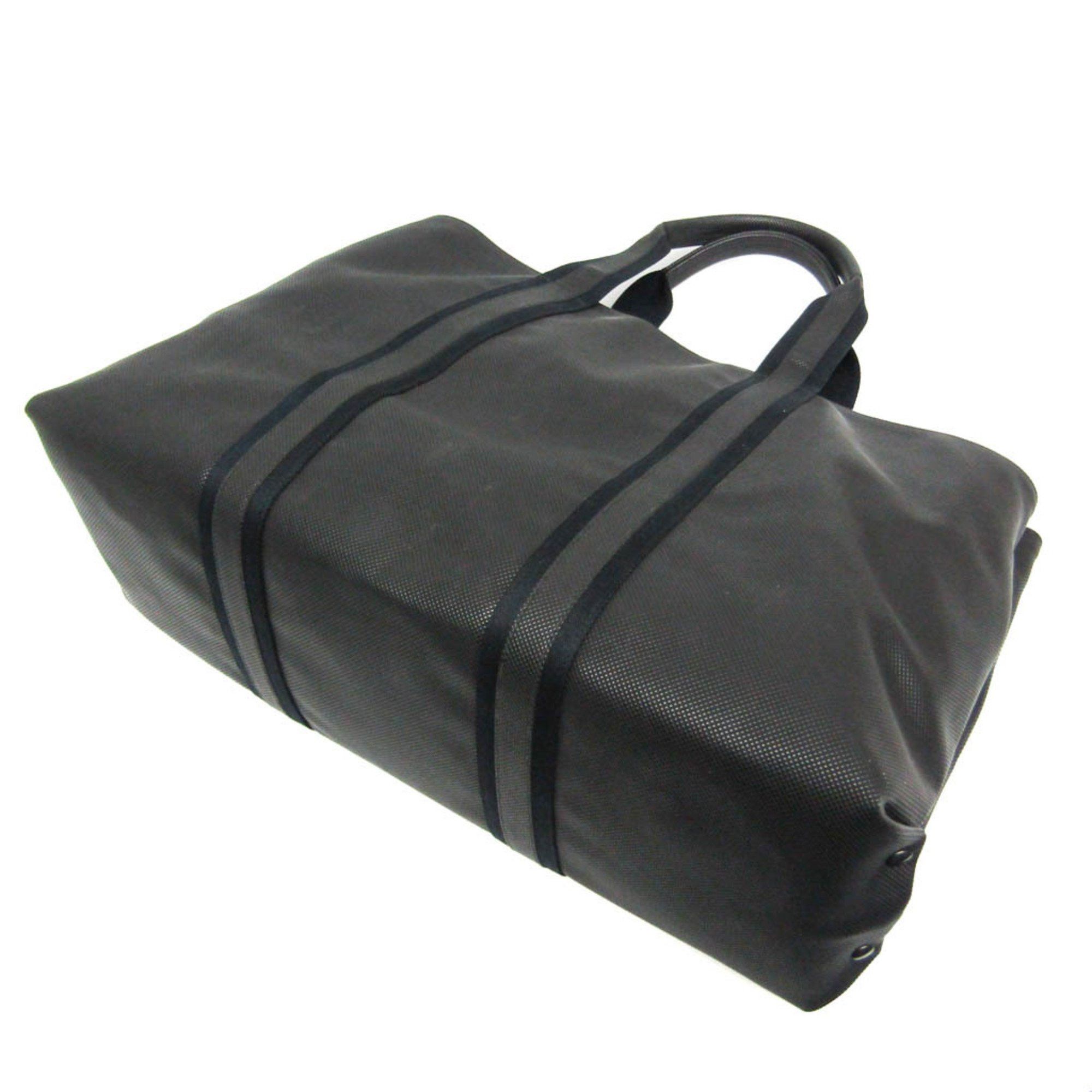 Bottega Veneta Bottega Veneta Marco Polo 130977 Men's PVC,Canvas Tote Bag Black Size ONE SIZE - 2 Thumbnail