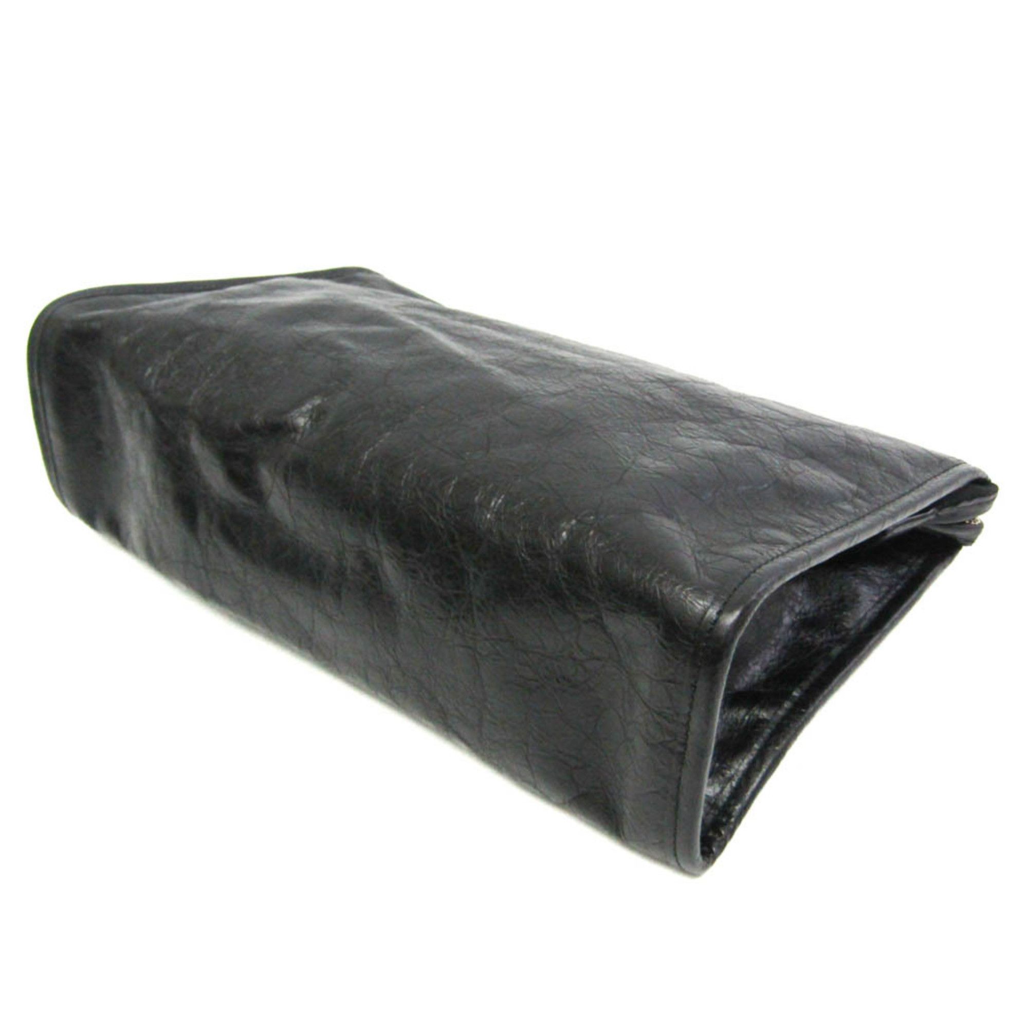 Gucci Gucci Interlocking 575991 Women,Men Leather Clutch Bag Black Size ONE SIZE - 2 Thumbnail