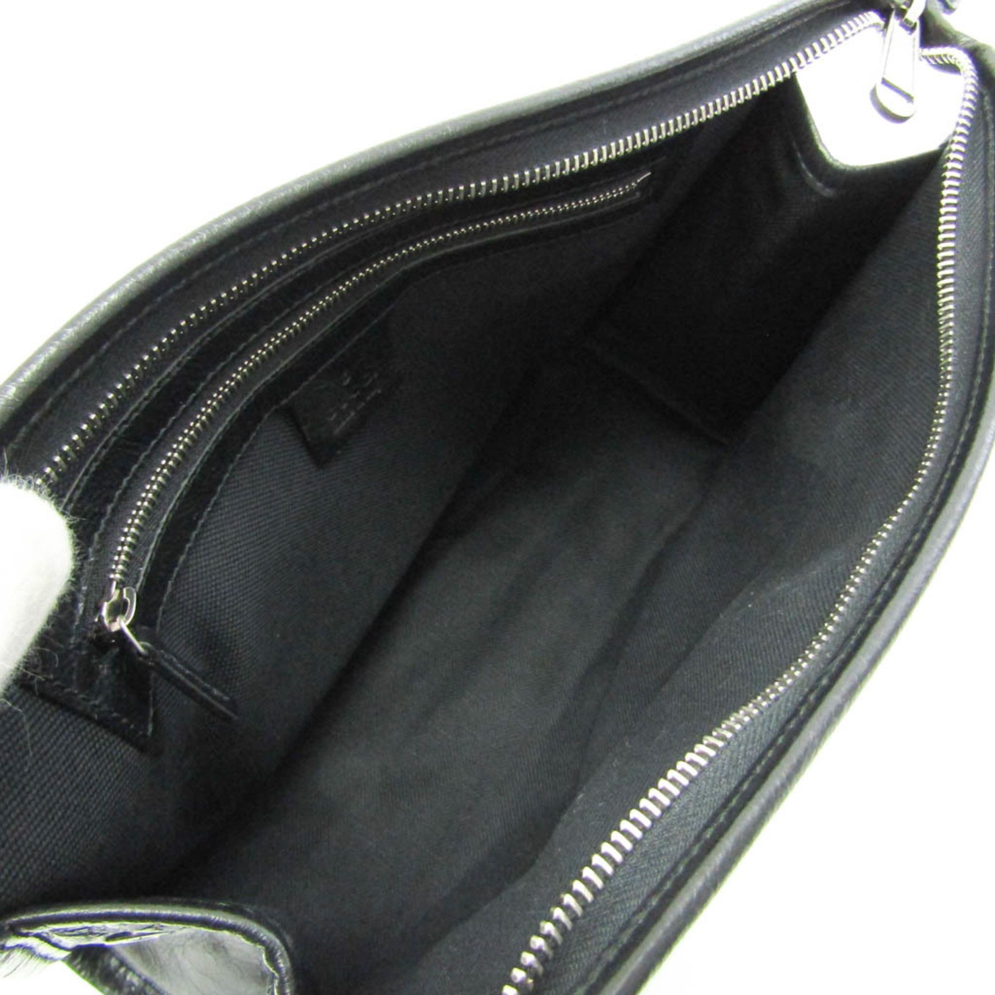 Gucci Gucci Interlocking 575991 Women,Men Leather Clutch Bag Black Size ONE SIZE - 3 Thumbnail