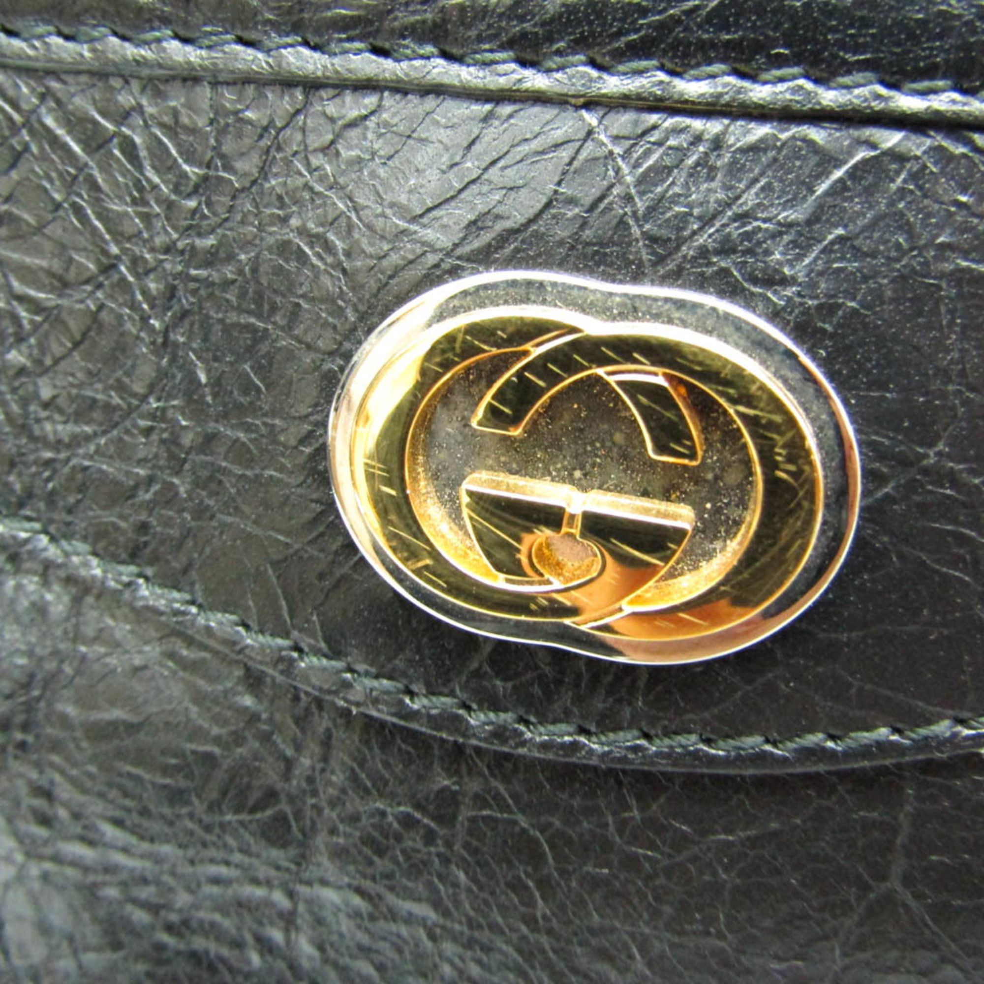 Gucci Gucci Interlocking 575991 Women,Men Leather Clutch Bag Black Size ONE SIZE - 7 Thumbnail