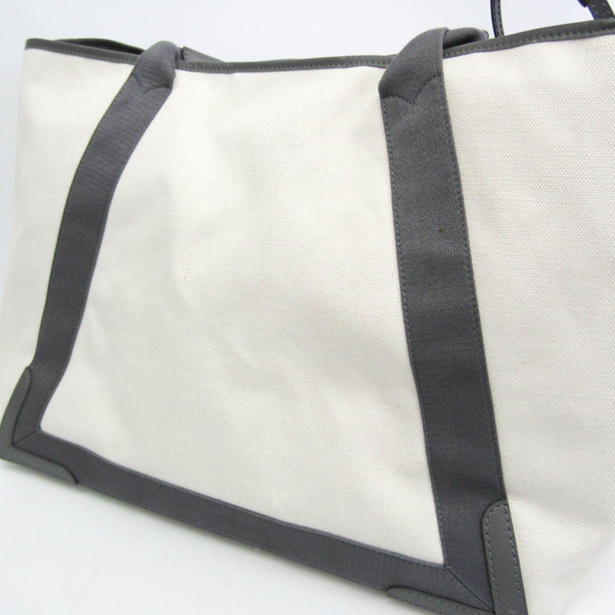 Balenciaga Balenciaga Navy Cabas M 339936 Women's Canvas,Leather Tote Bag Cream,Gray Size ONE SIZE - 8 Thumbnail