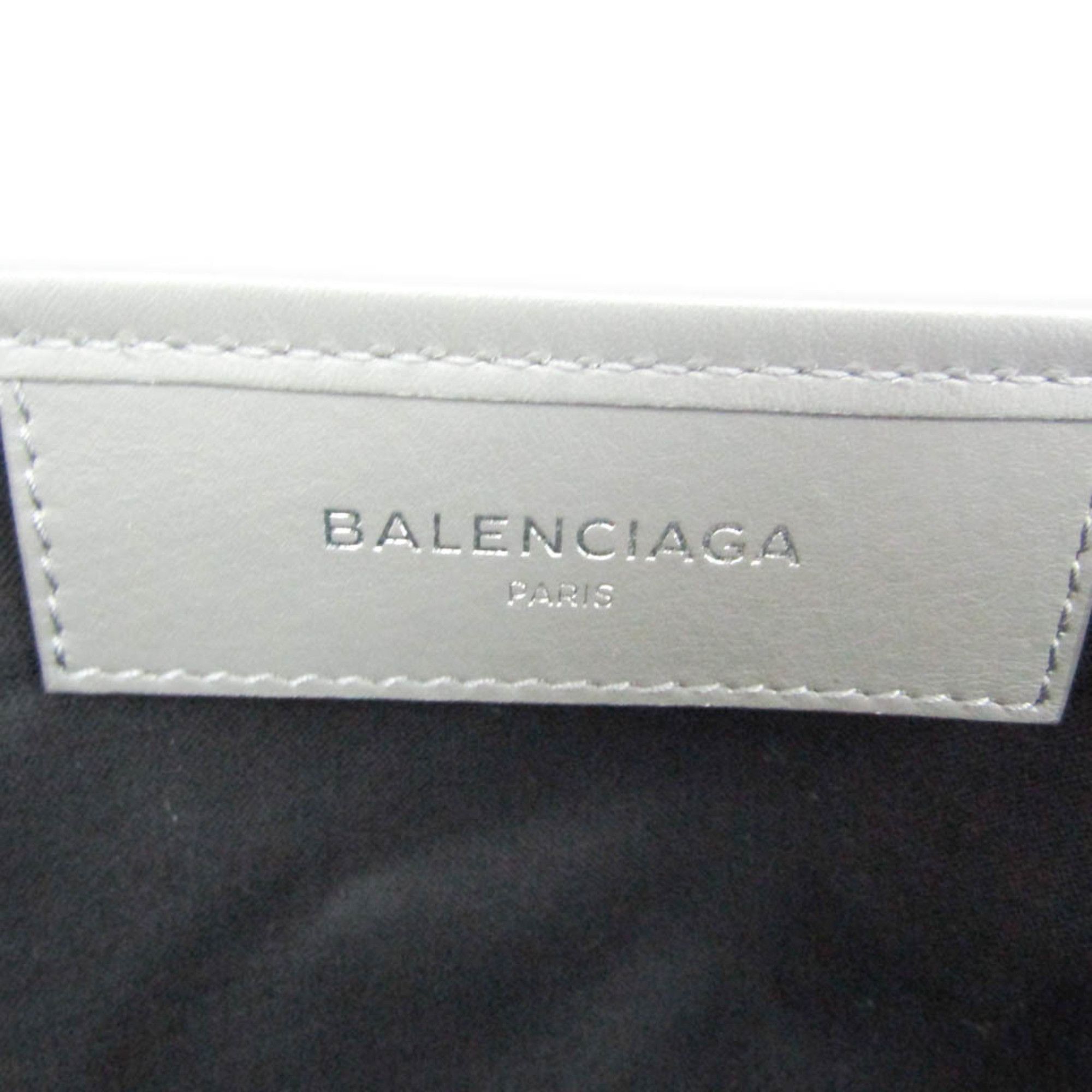 Balenciaga Balenciaga Navy Cabas M 339936 Women's Canvas,Leather Tote Bag Cream,Gray Size ONE SIZE - 16 Thumbnail