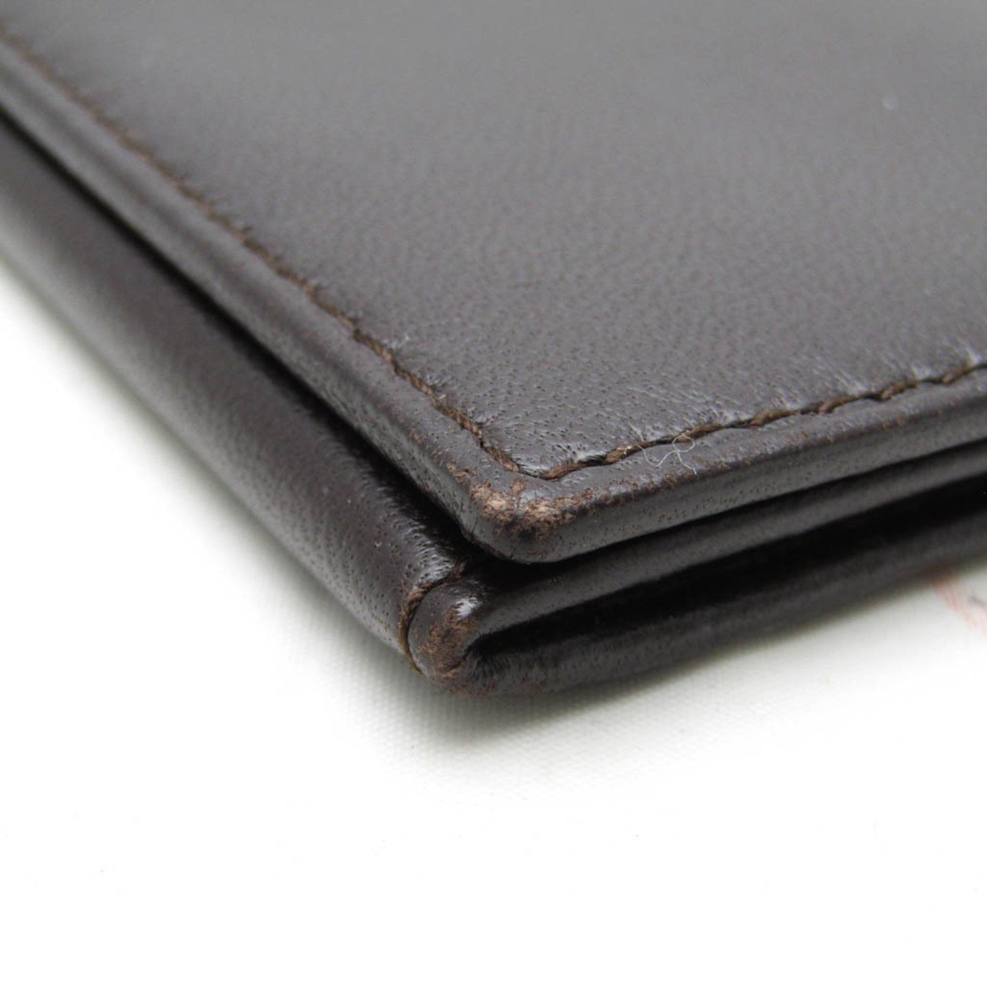 Loewe Loewe Leather Card Case Dark Brown Size ONE SIZE - 8 Thumbnail