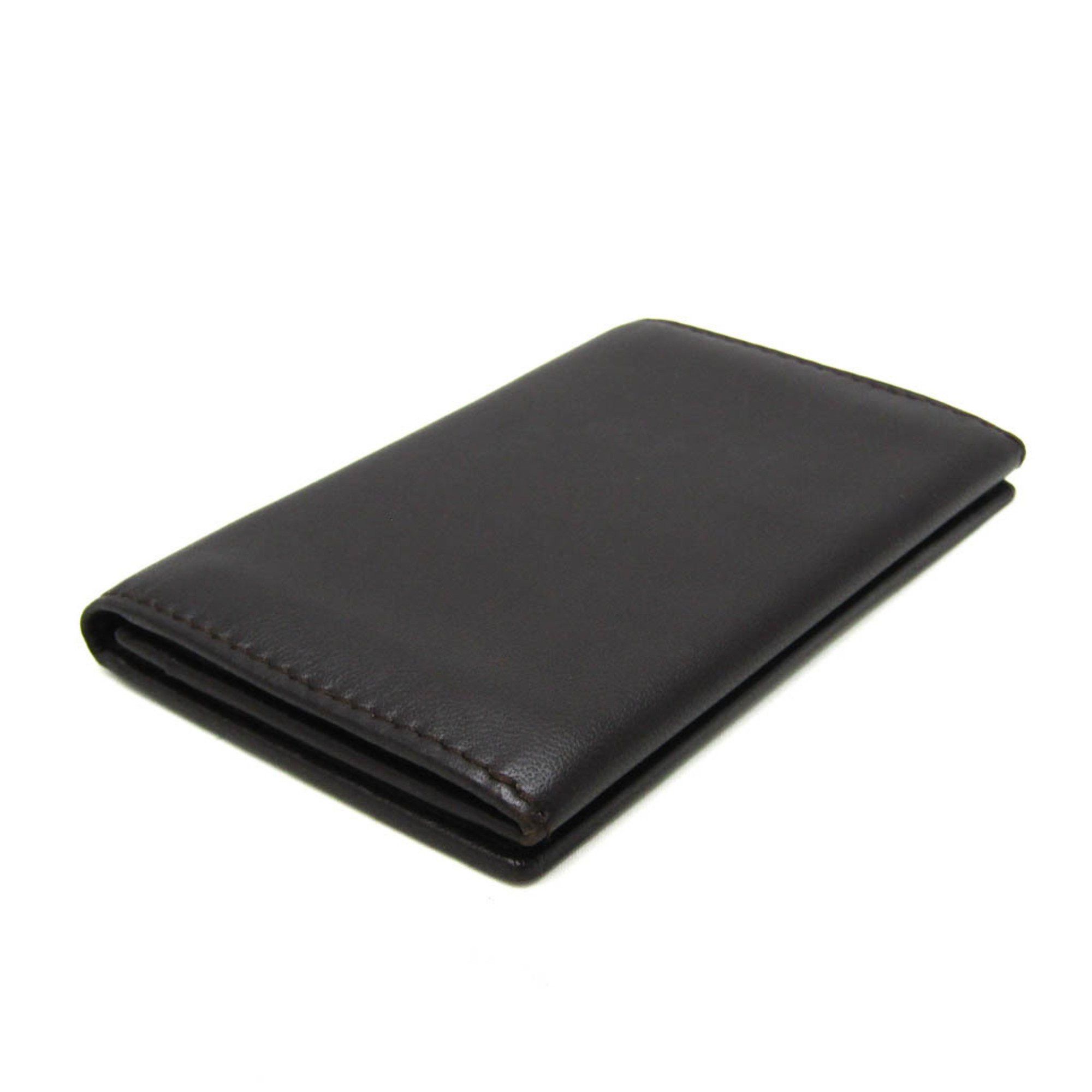 Loewe Loewe Leather Card Case Dark Brown Size ONE SIZE - 2 Thumbnail