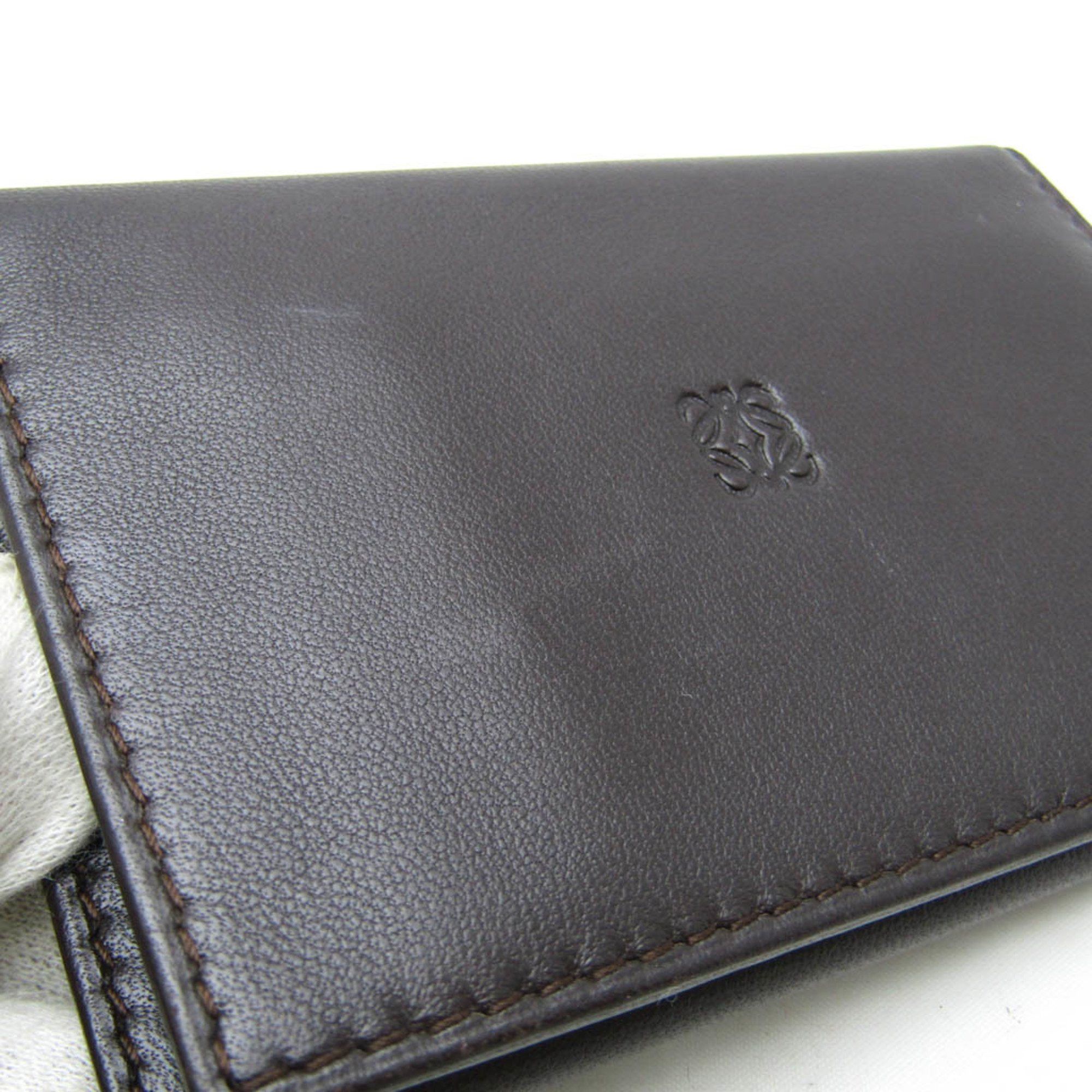Loewe Loewe Leather Card Case Dark Brown Size ONE SIZE - 6 Thumbnail
