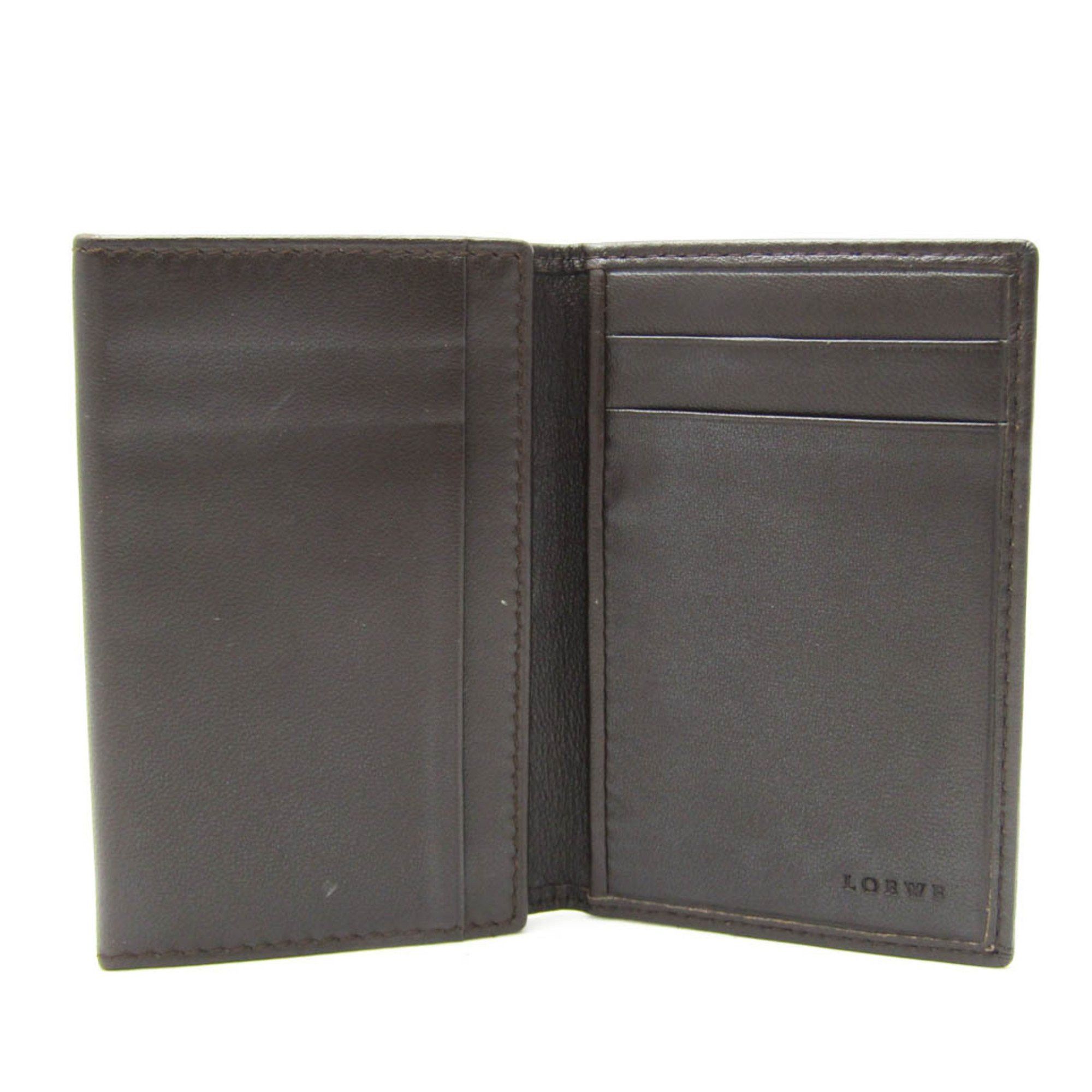 Loewe Loewe Leather Card Case Dark Brown Size ONE SIZE - 3 Thumbnail
