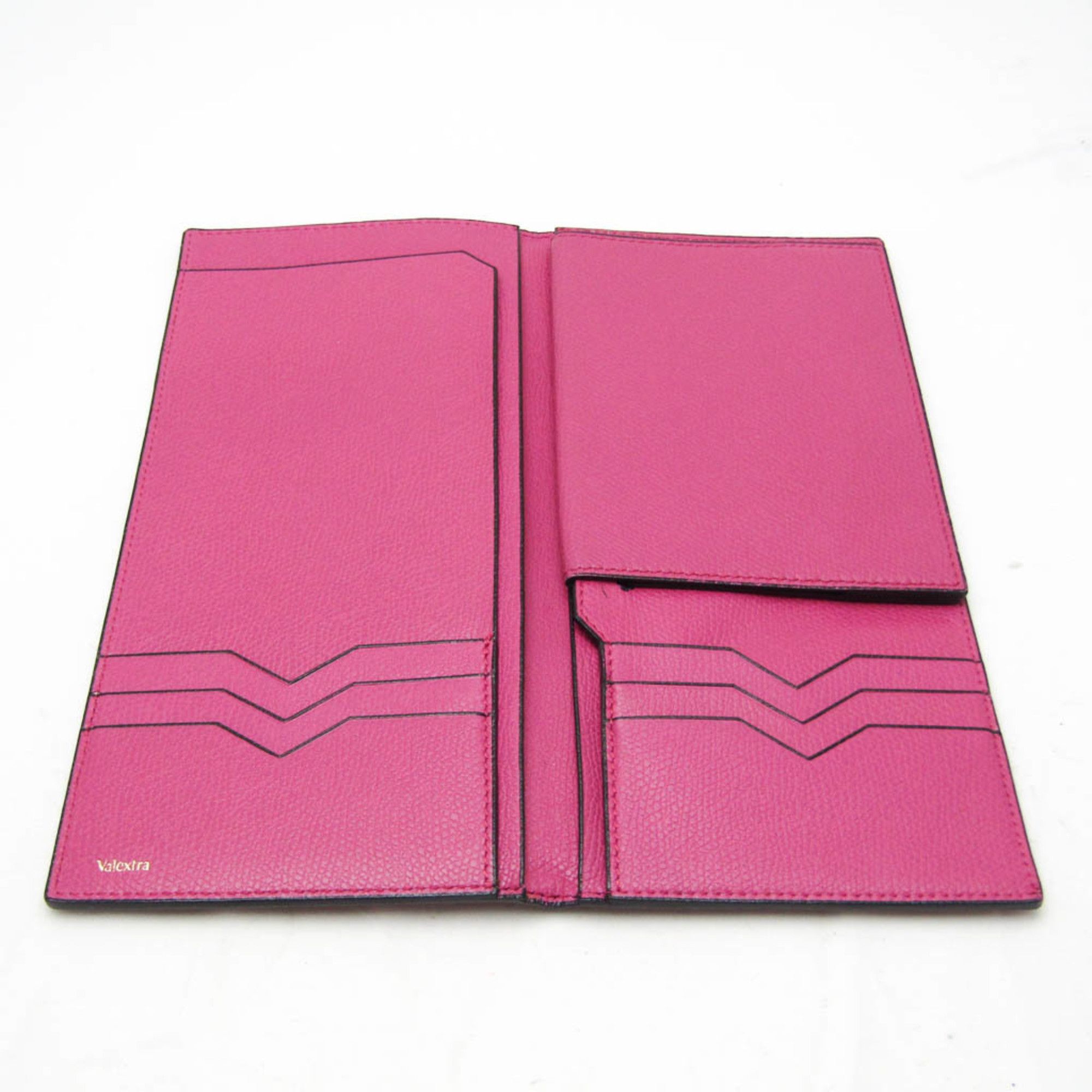Valextra Valextra Women's Leather Long Bill Wallet (bi-fold) Pink Size ONE SIZE - 3 Thumbnail