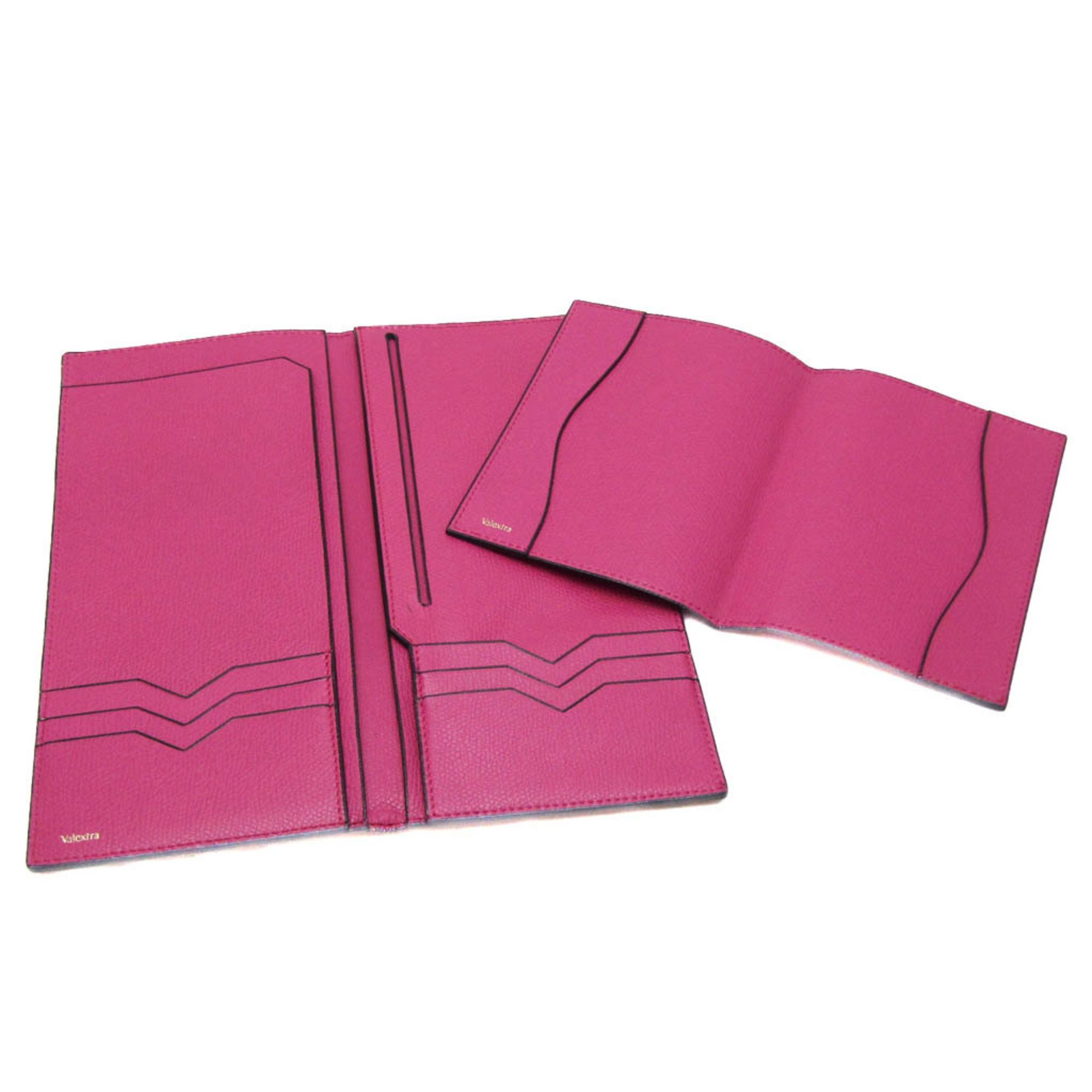 Valextra Valextra Women's Leather Long Bill Wallet (bi-fold) Pink Size ONE SIZE - 4 Thumbnail